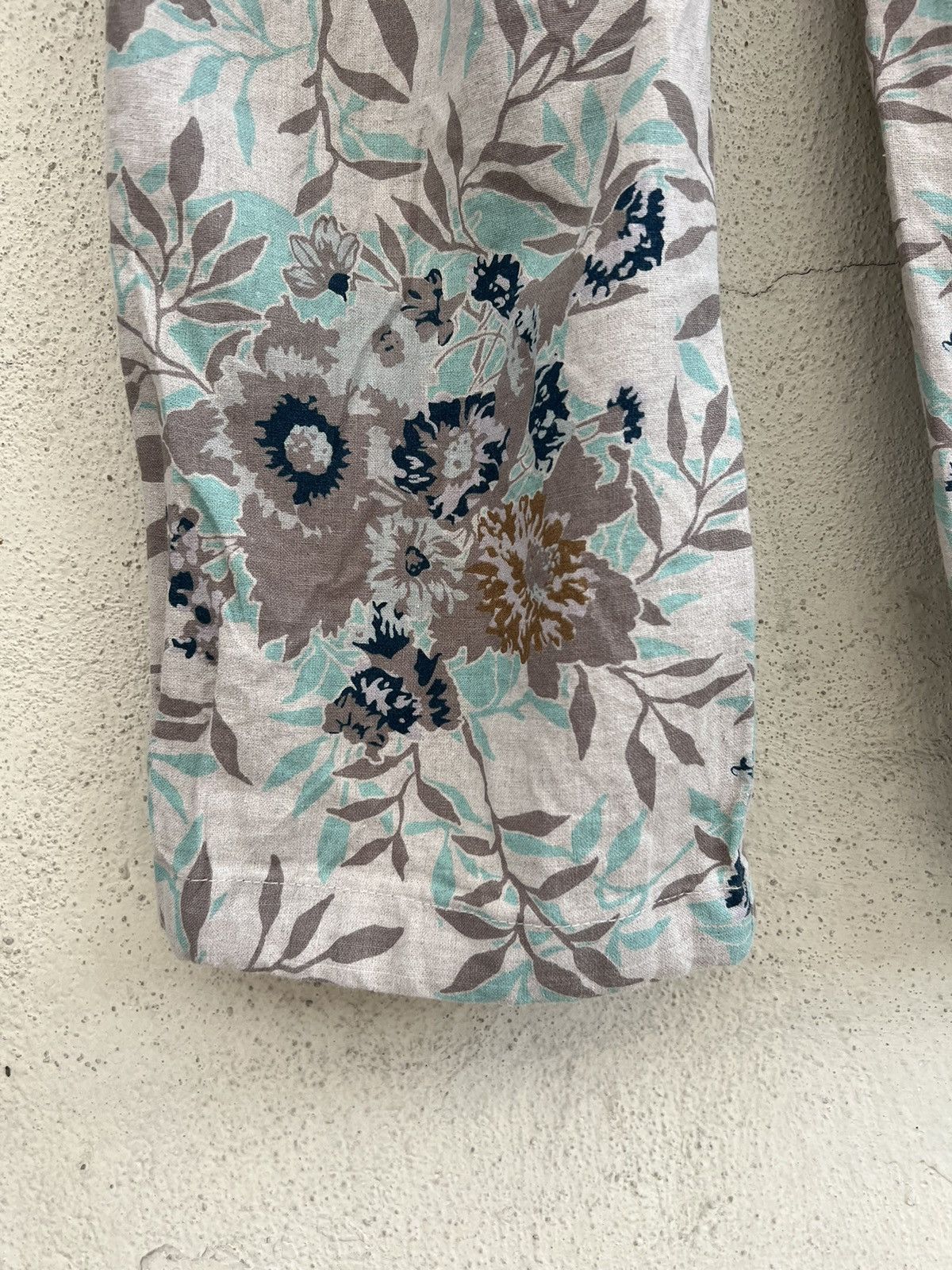 ABAHOUSE Vintage Abahouse Japan 100% Linen Floral Trouser Pant Size US 31 - 17 Thumbnail
