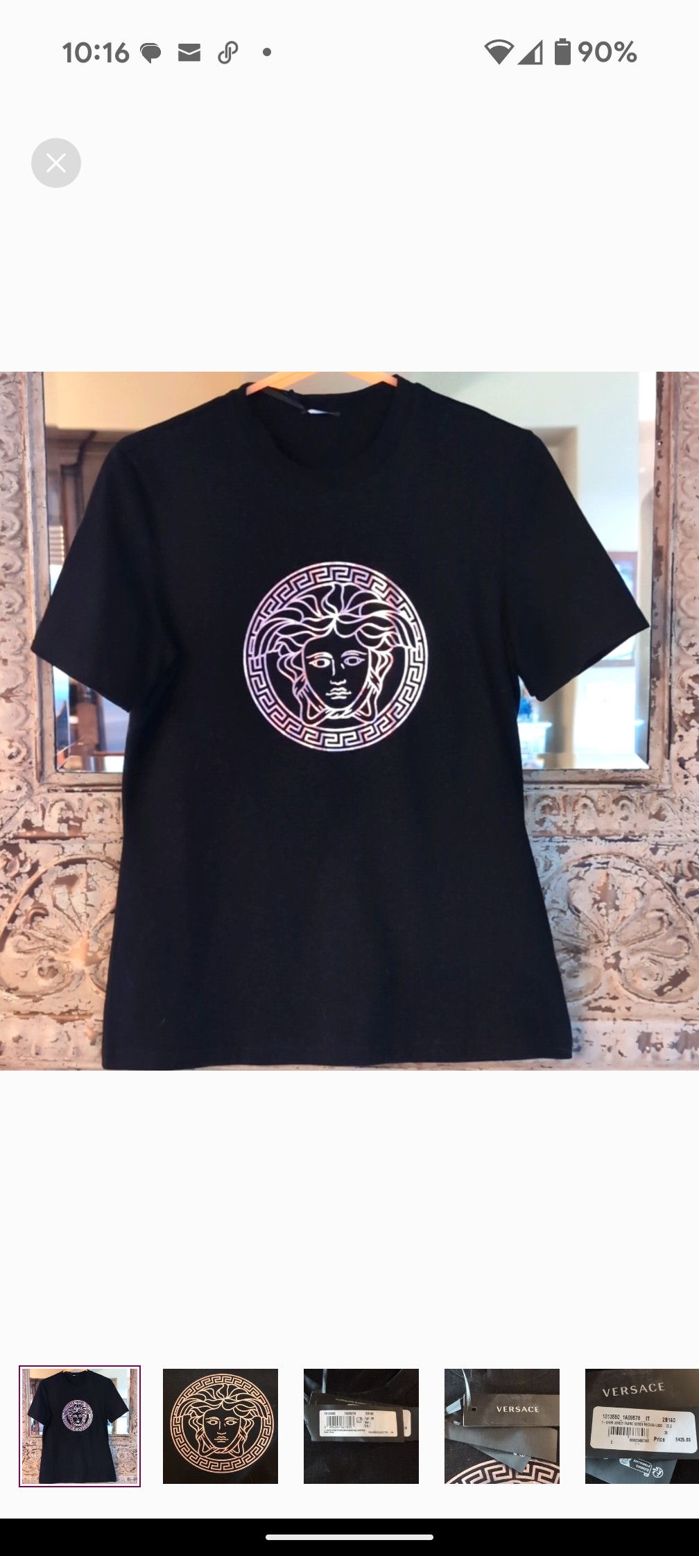 Versace Versace logo women's t shirt Size XS / US 0-2 / IT 36-38 - 1 Thumbnail