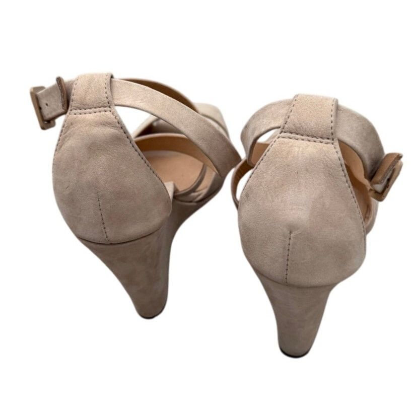 SCHUTZ Schutz Wedge Strappy Sandals Beige Nubuck Size 8 Size US 8 / IT 38 - 4 Thumbnail