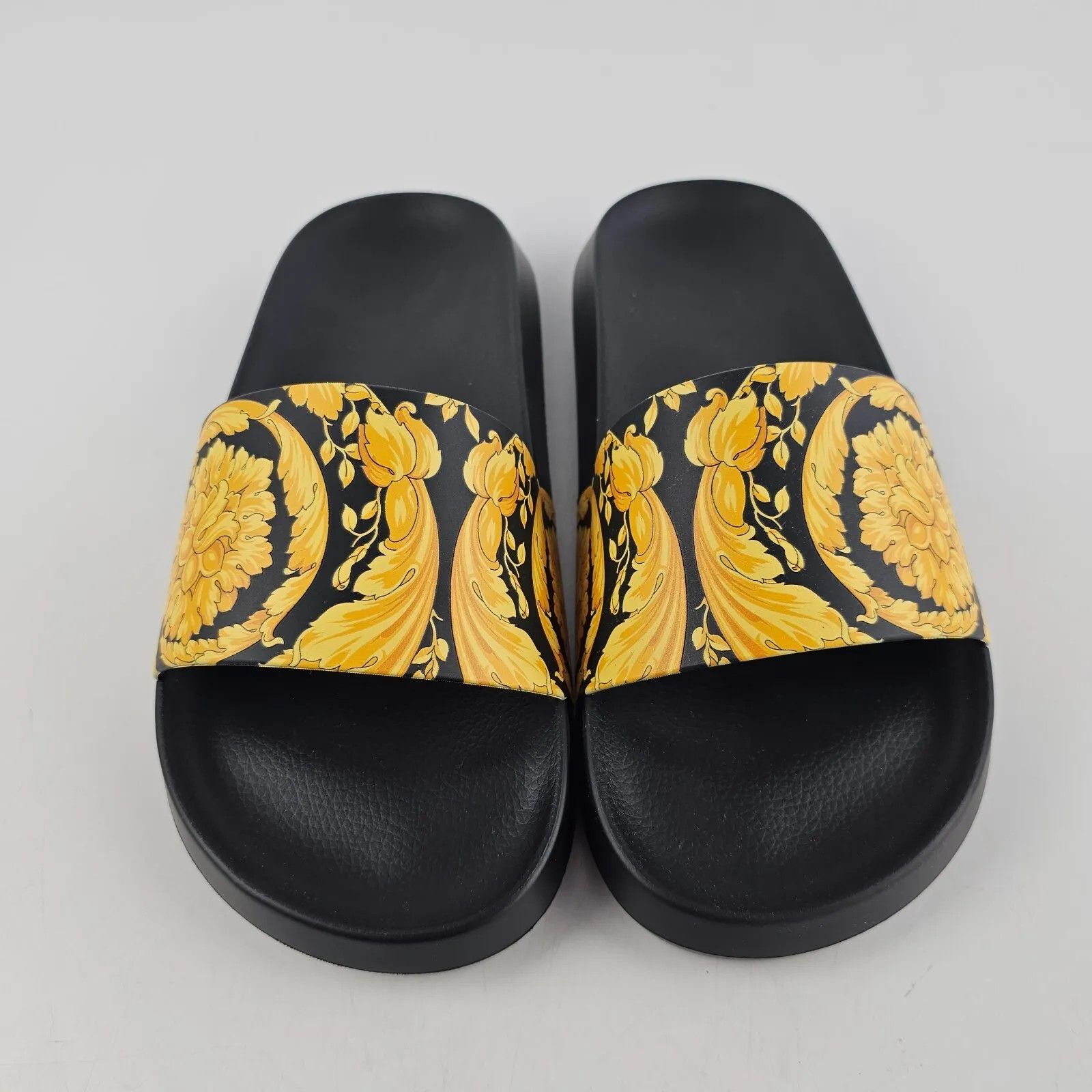 Versace Versace Baroque Black Slide Sandals New Size US 7 / EU 40 - 6 Thumbnail