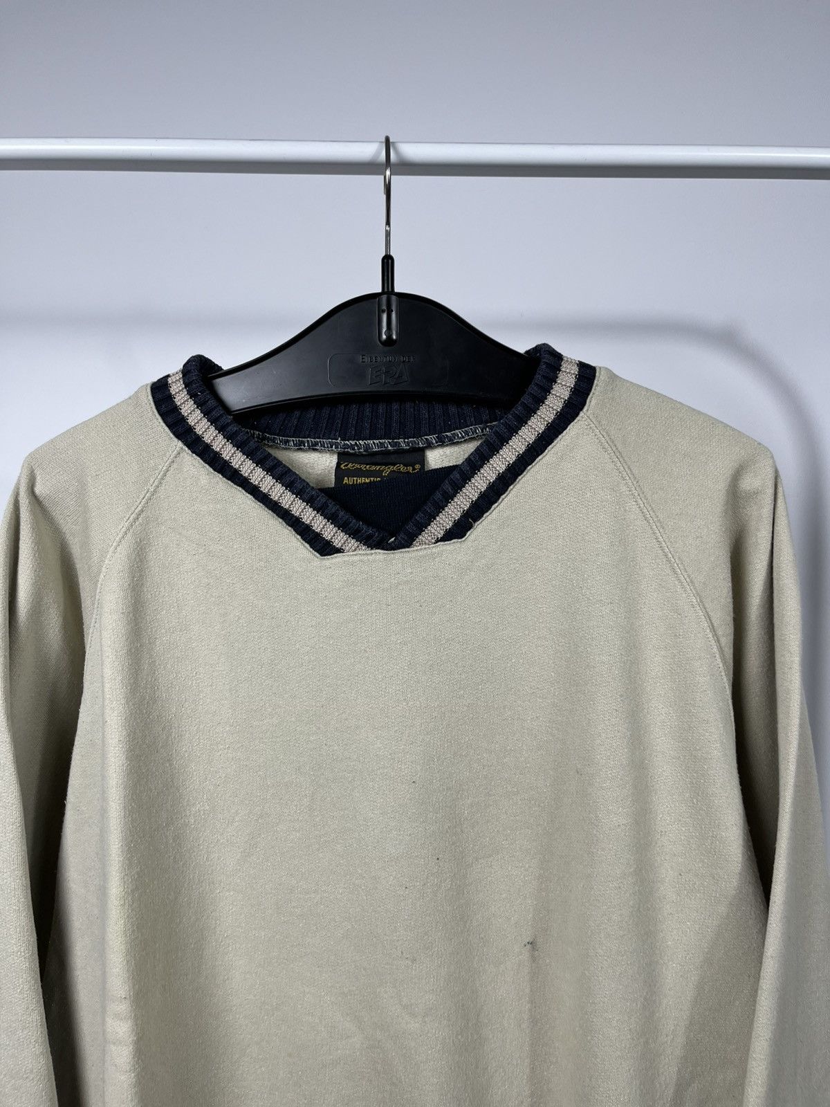 Wrangler Vintage Wrangler Western V-Neck Sweater Beige Navy Size M Size US M / EU 48-50 / 2 - 3 Thumbnail