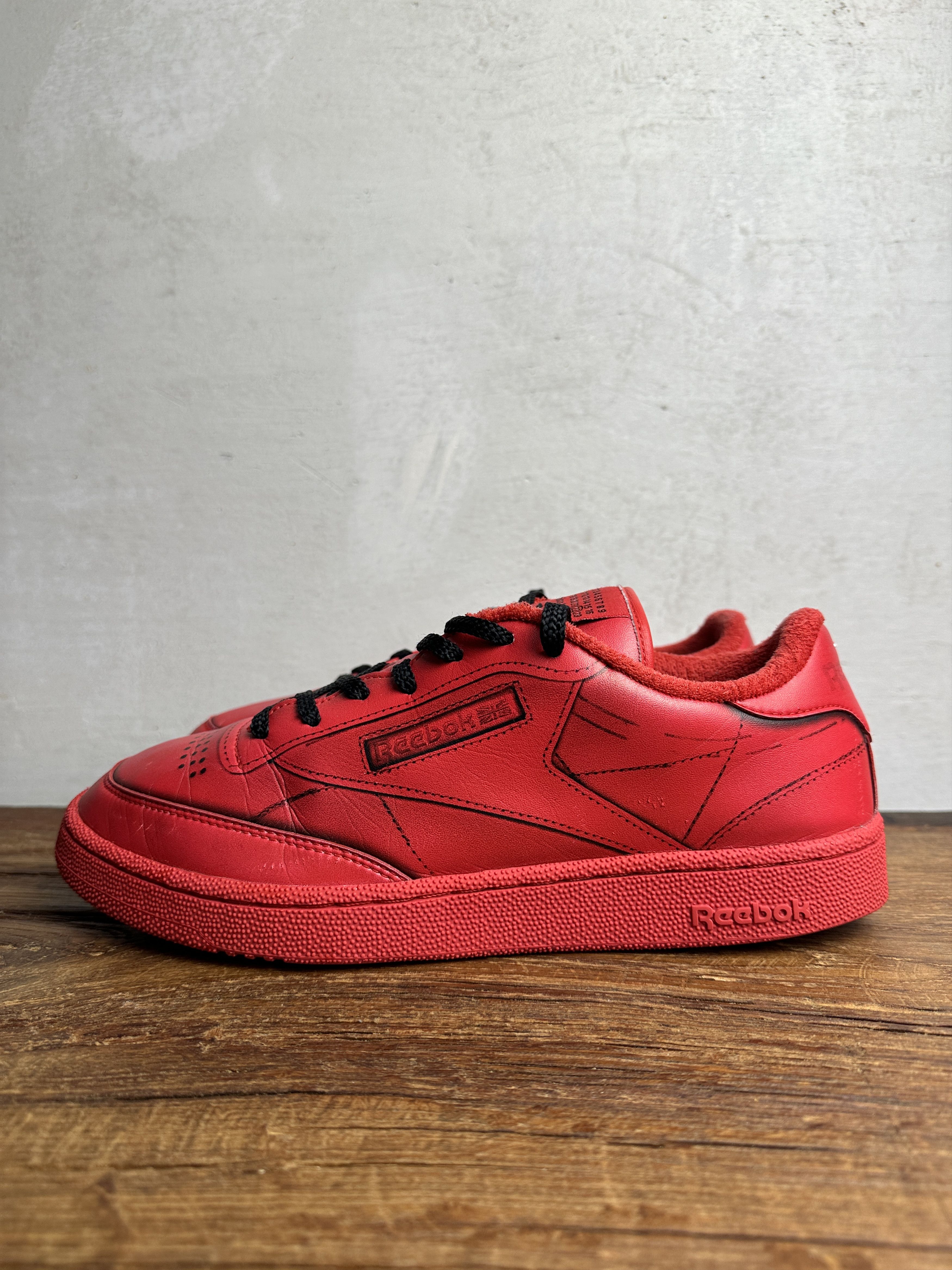 Maison Margiela × Reebok Reebok Maison Margiela x Club C Vector Red Size US 10 / EU 43 - 1 Thumbnail