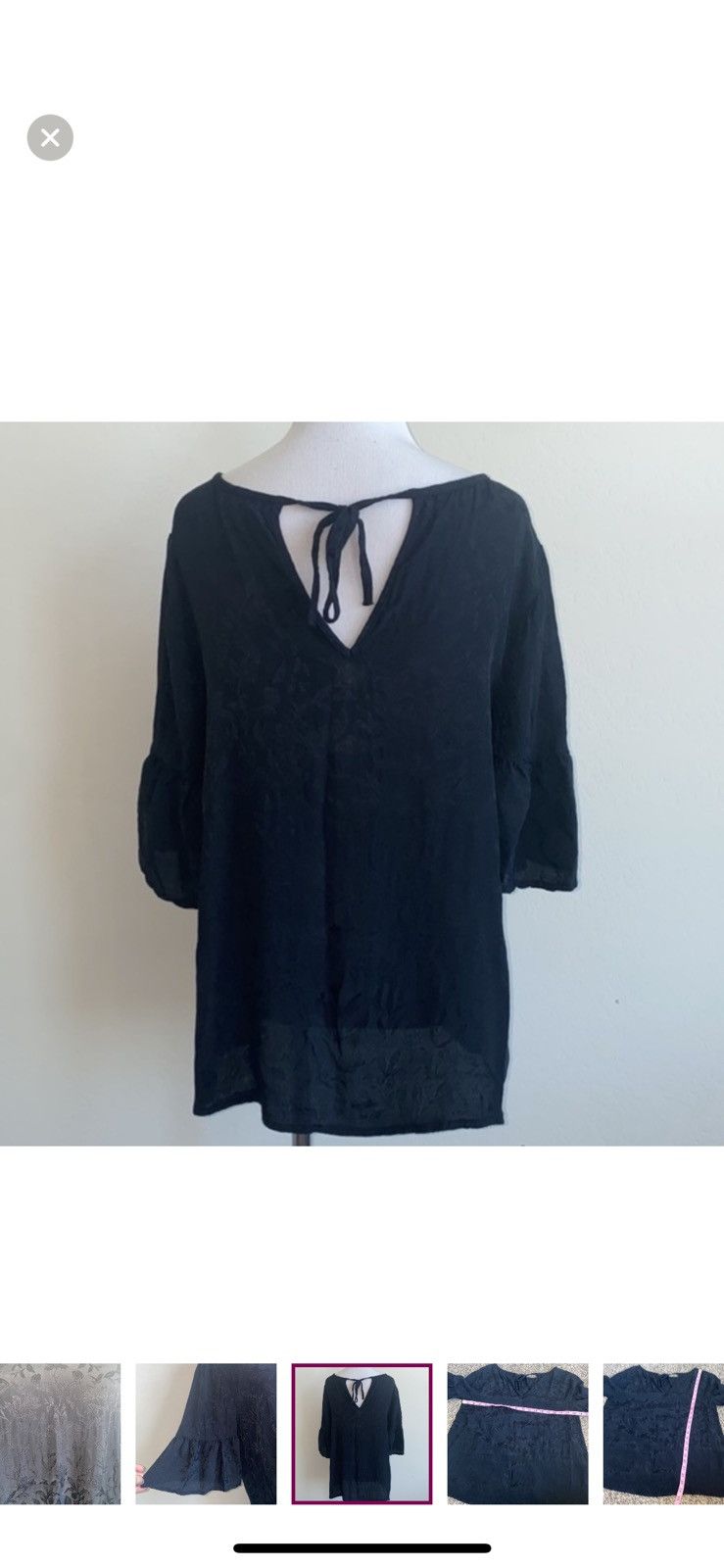 Lucky Brand Lucky brand medium black bell sleeves blouse Size M / US 6-8 / IT 42-44 - 2 Thumbnail