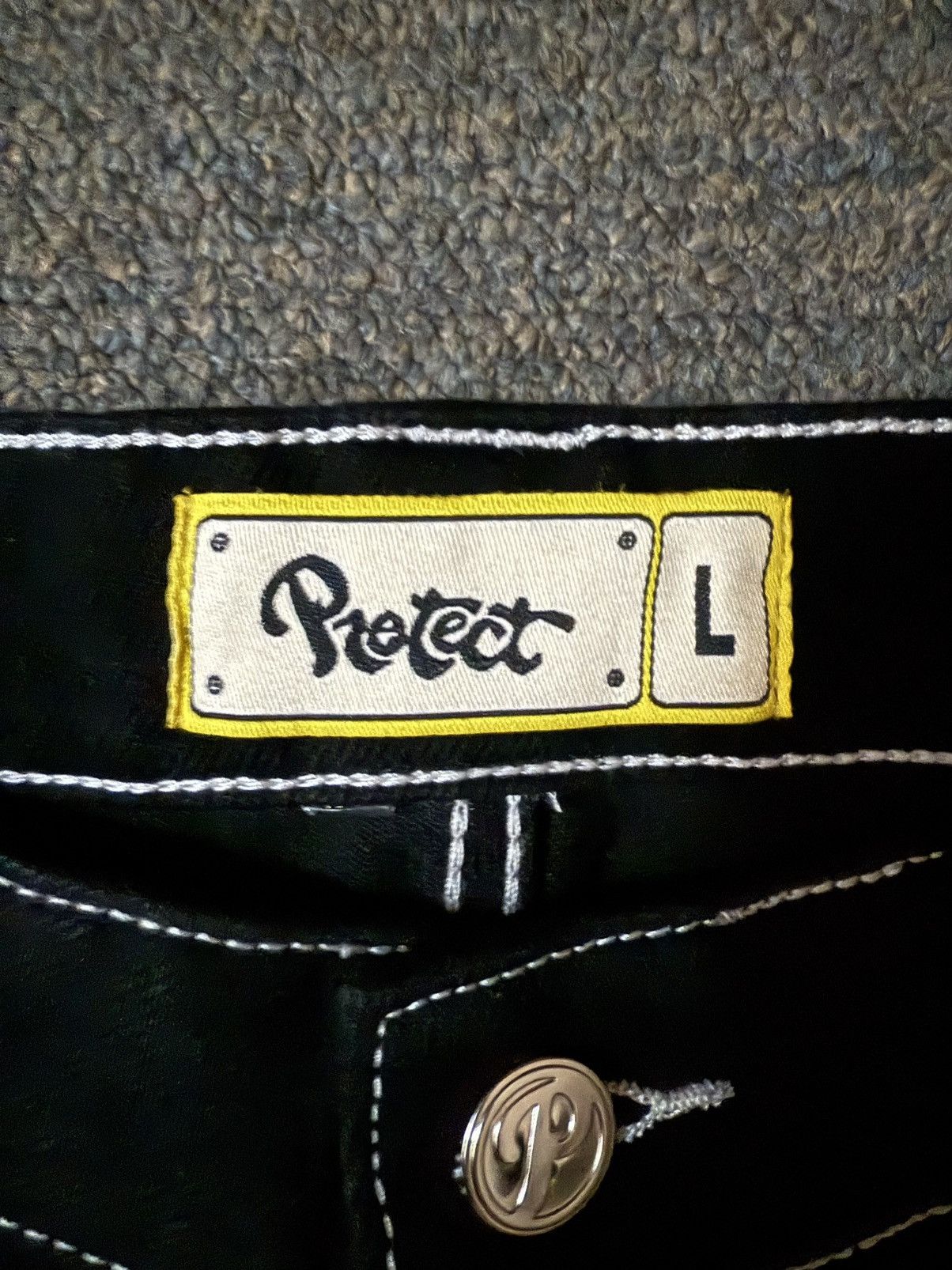 Nike × Vintage Protect ldn - Scribble Black Bonkers Denim - L Size US 35 - 6 Thumbnail