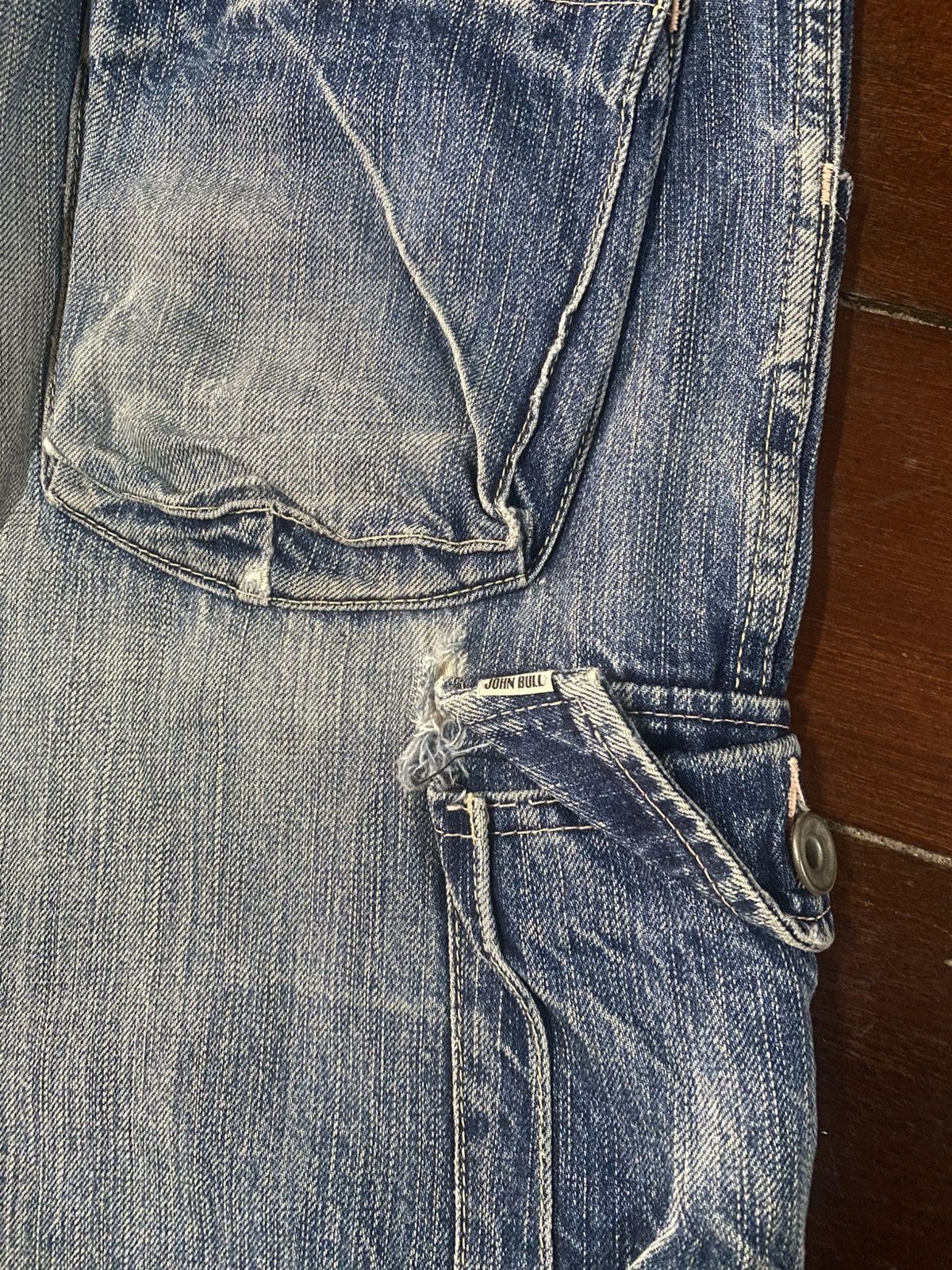 Johnbull Rare John Bull Kojima Tactical Cargo Multipocket Denim Pants Size US 32 / EU 48 - 14 Thumbnail