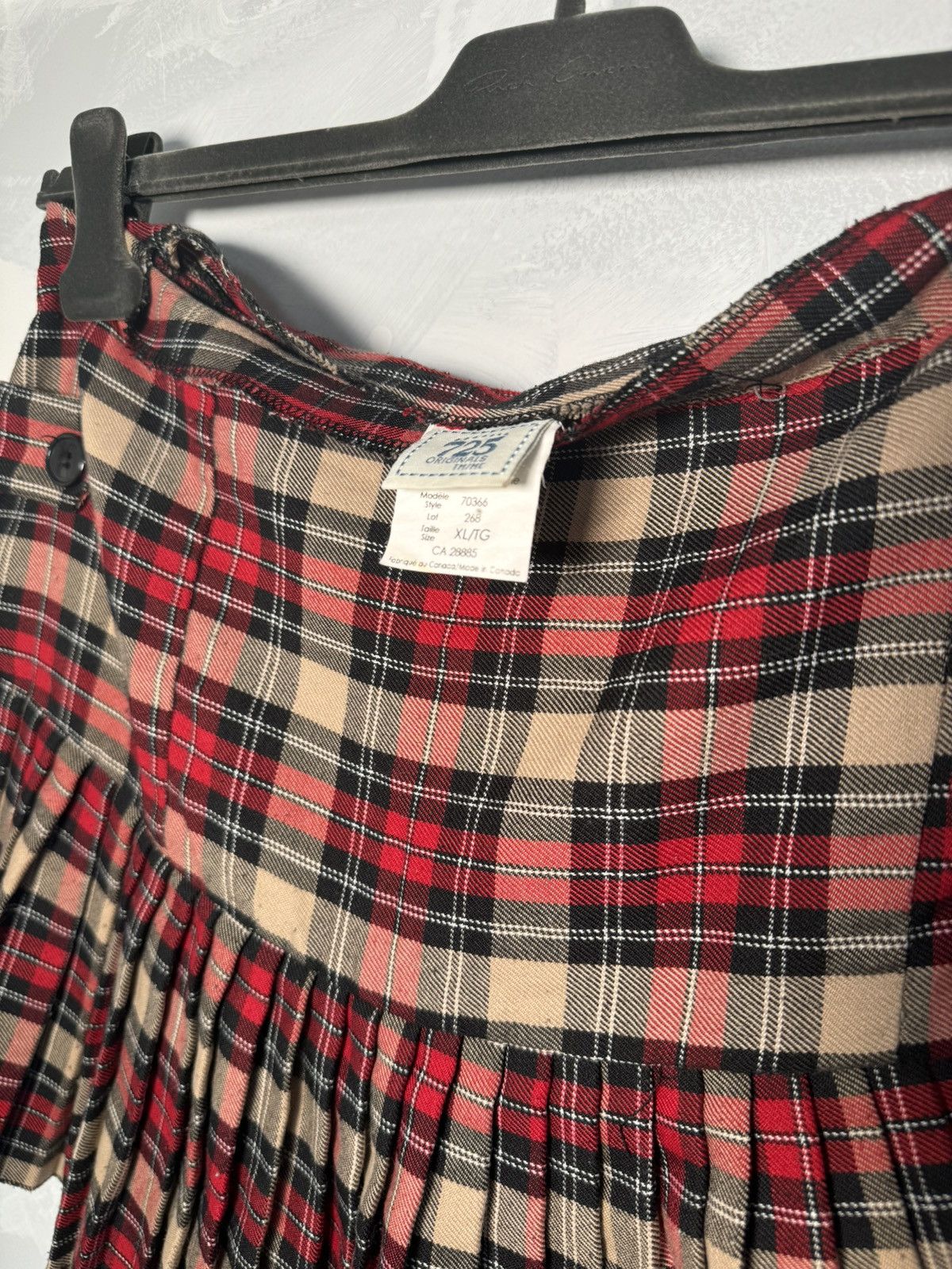 Vintage 725 Vintage Plaid Mini Skirt Y2K Stripper Skirt Size 32" / US 10 / IT 46 - 2 Thumbnail