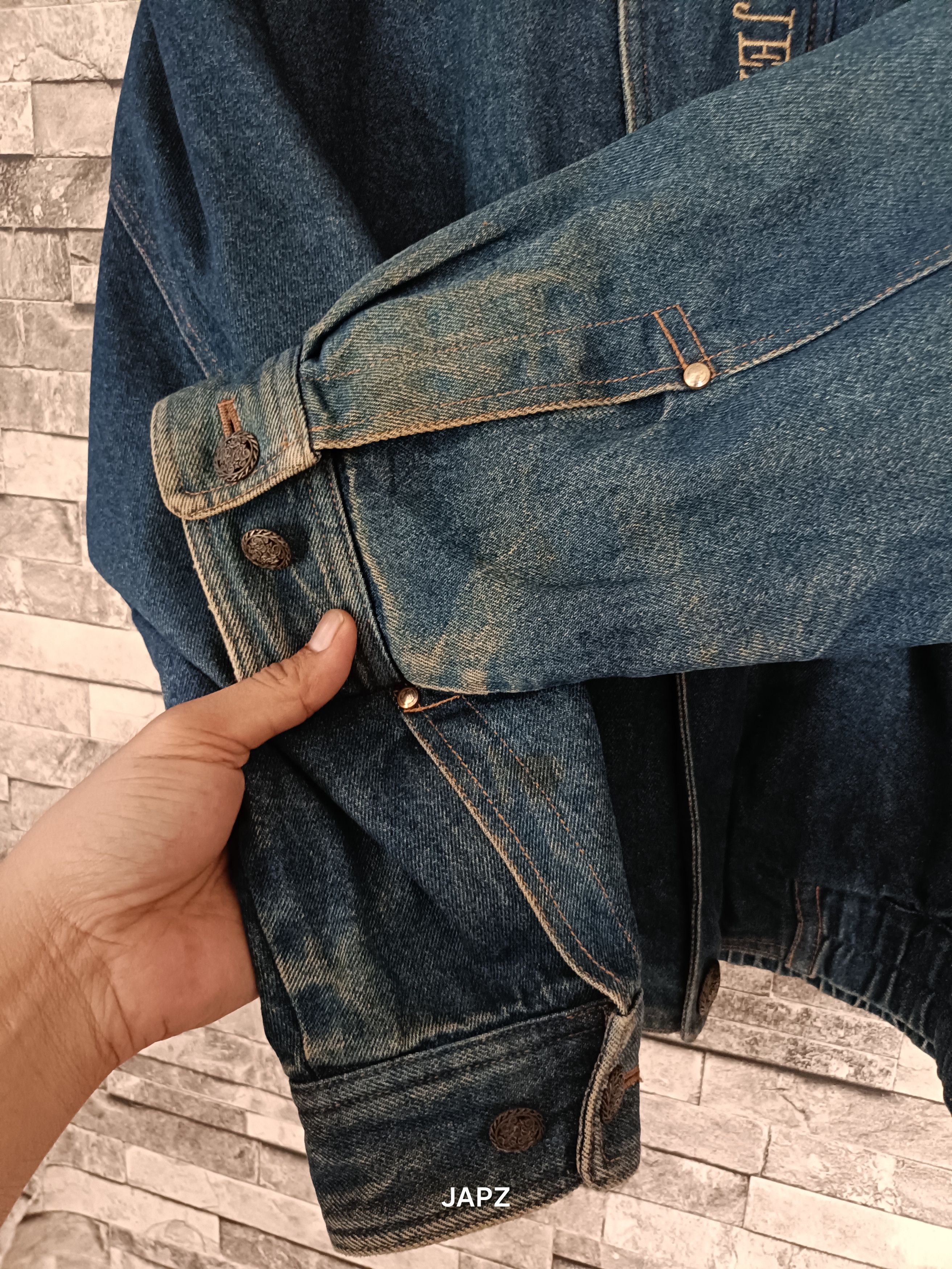 Vintage Vintage Lagache Jeans Uomo Denim oversize bomberJacket Size US M / EU 48-50 / 2 - 5 Thumbnail