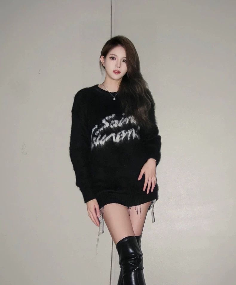 Yves Saint Laurent Saint laurent 22FW Letter Logo Sweater 2503-Nextarrow Size US S / EU 44-46 / 1 - 8 Thumbnail