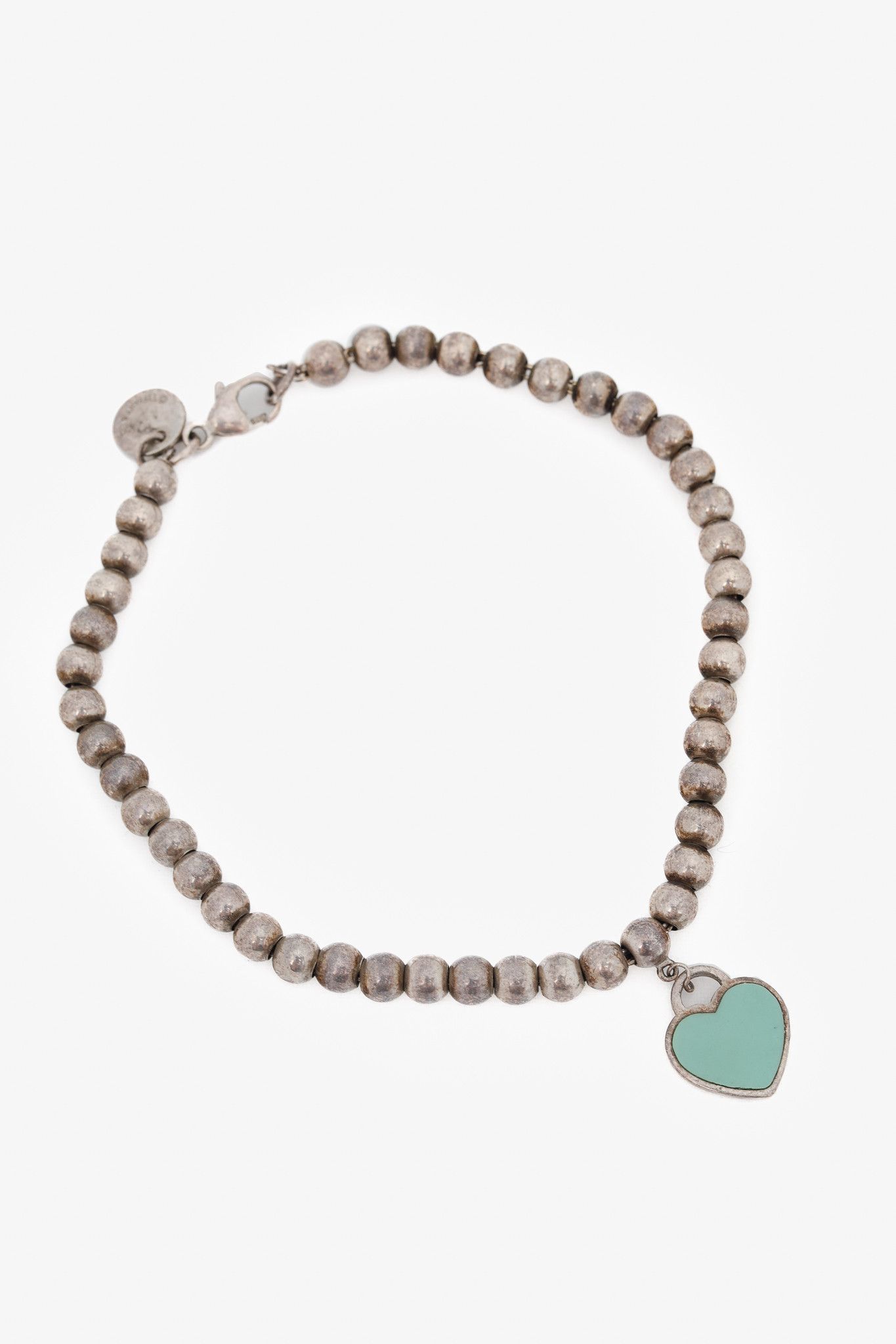 Tiffany & Co. Tiffany & Co. Sterling Silver Heart-Tag Bead Bracelet Size ONE SIZE - 1 Thumbnail