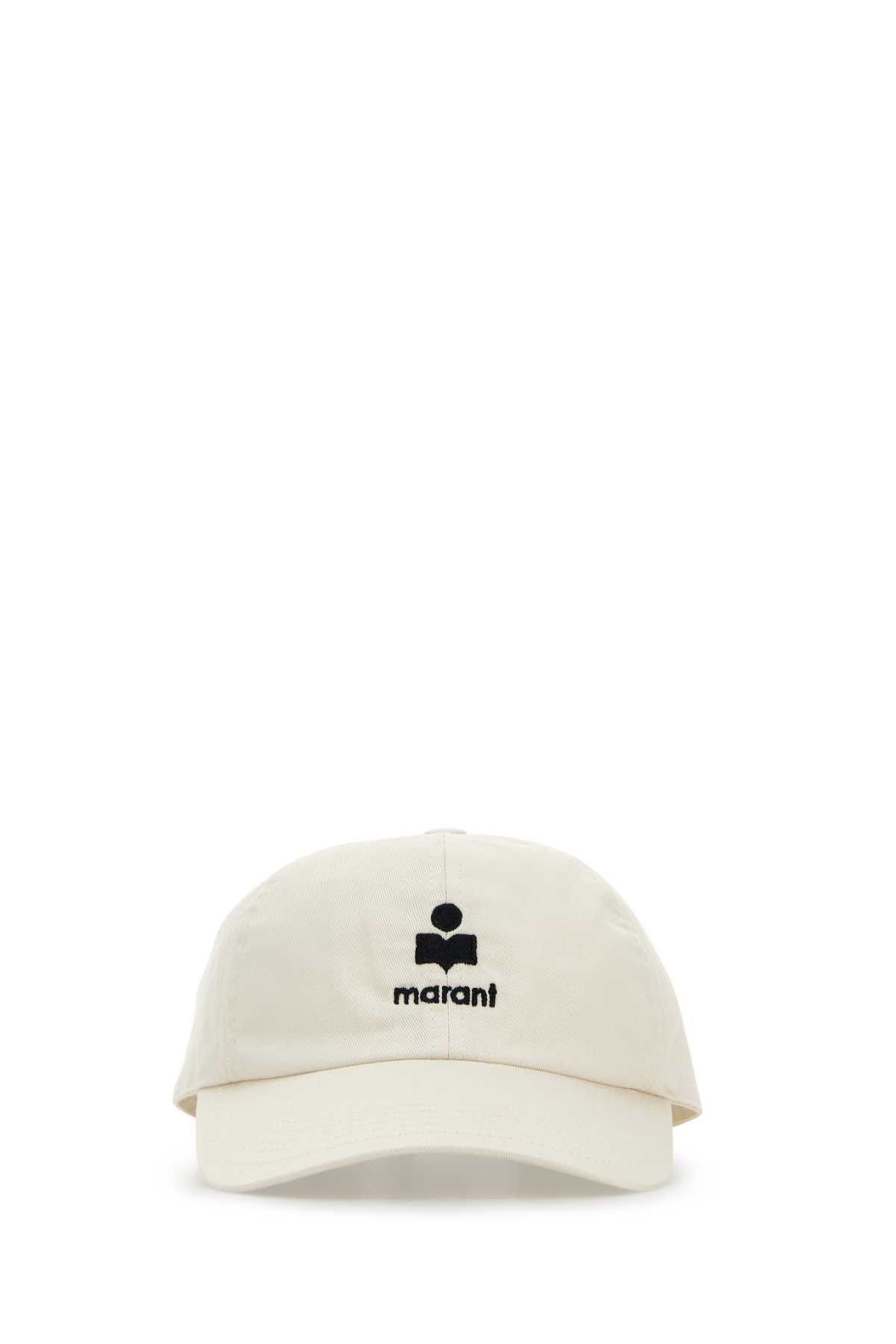 Isabel Marant Ivory Cotton Tomas Baseball Cap Size ONE SIZE - 1 Thumbnail