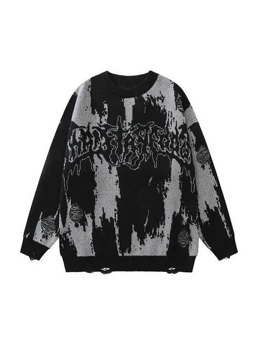 VIBE Graffiti Graphic Knit Sweater Size US L / EU 52-54 / 3 - 3 Thumbnail