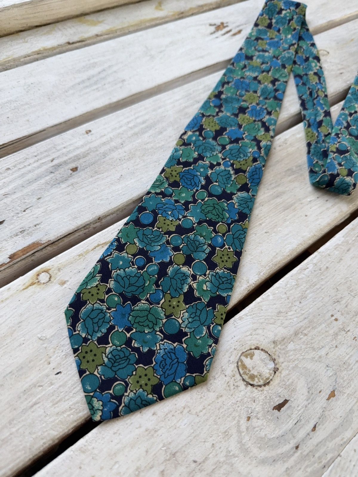 Bally × Japanese Brand Vintage Bally Floral Print Silk Tie luxury Italy Size ONE SIZE - 2 Thumbnail