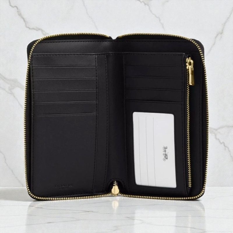 Coach Coach Medium Id Zip Wallet With Leopard Print CW500 Size ONE SIZE - 3 Thumbnail