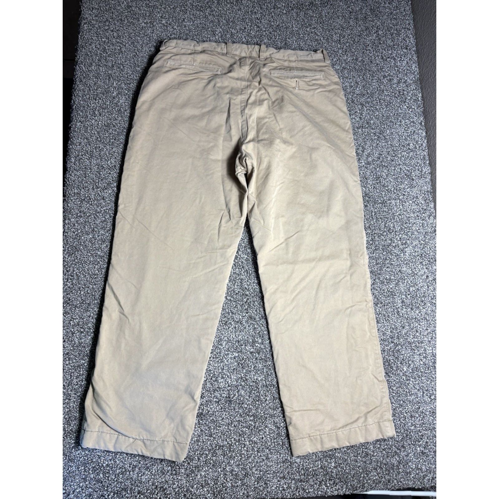 J.Crew VINTAGE J.CREW Flannel Lined Pants Mens 34x30 Khaki Brown Relaxed Heavy Cotton Shirt? Size US 34 / EU 50 - 4 Thumbnail