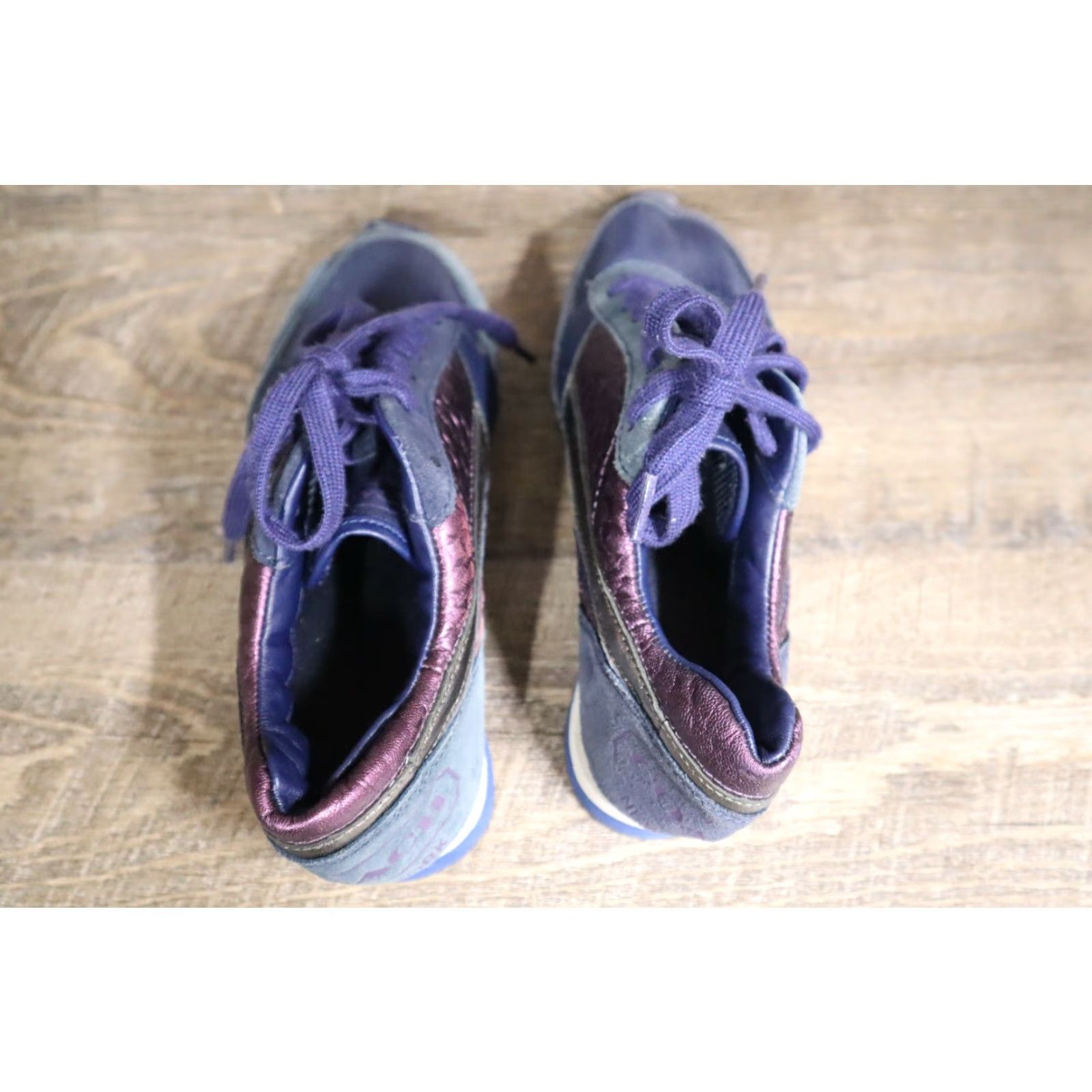 Coach Coach Rebekha Shoes Sneaker Women's 6 Navy Leather Suede Signature C Logo Casual Athletic Flat Top Low Top Size US 7 / IT 37 - 5 Thumbnail