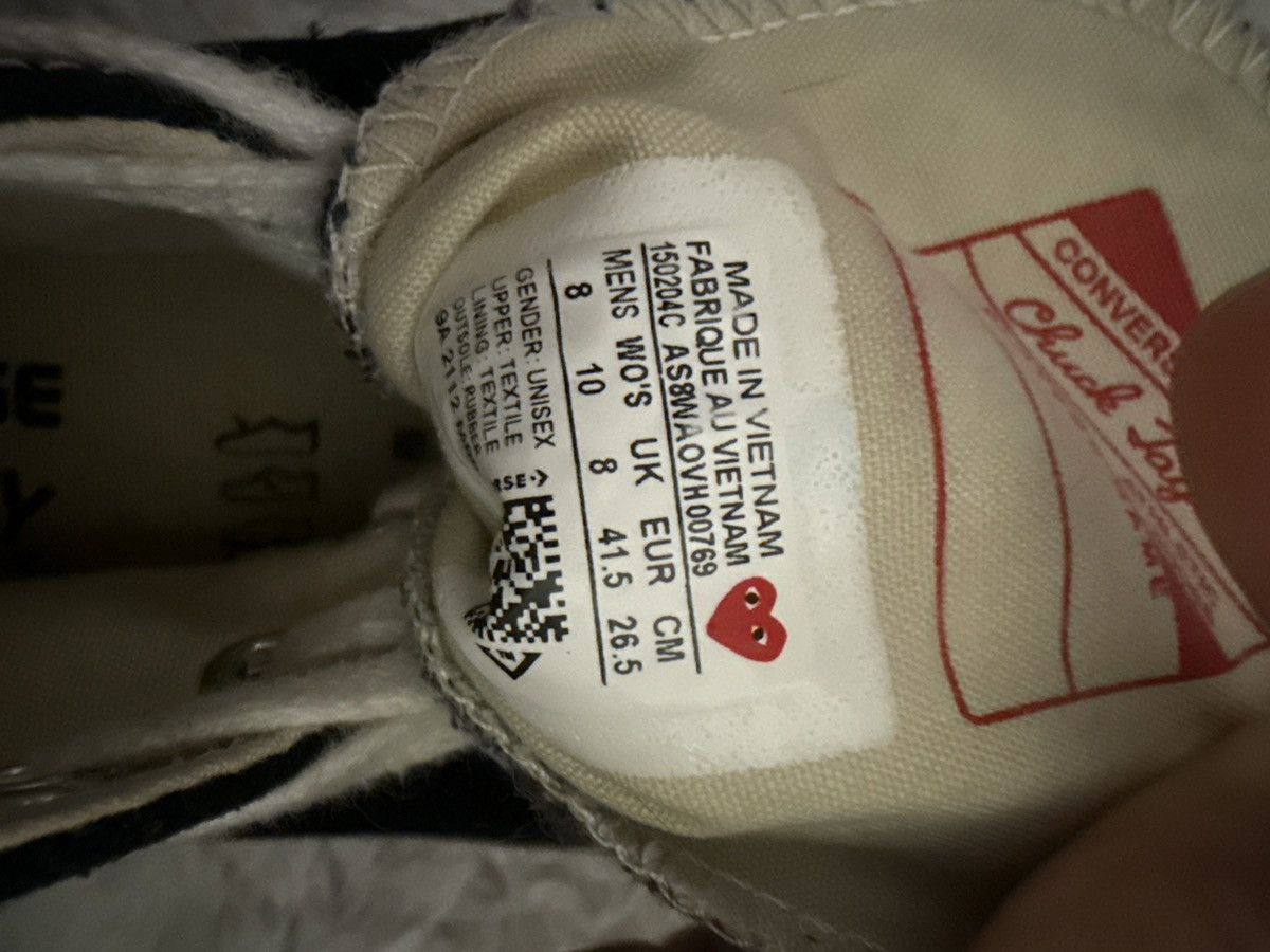 Comme des Garcons PLAY × Converse Converse x Comme des Garçcons Play Size US 8 / EU 41 - 6 Thumbnail