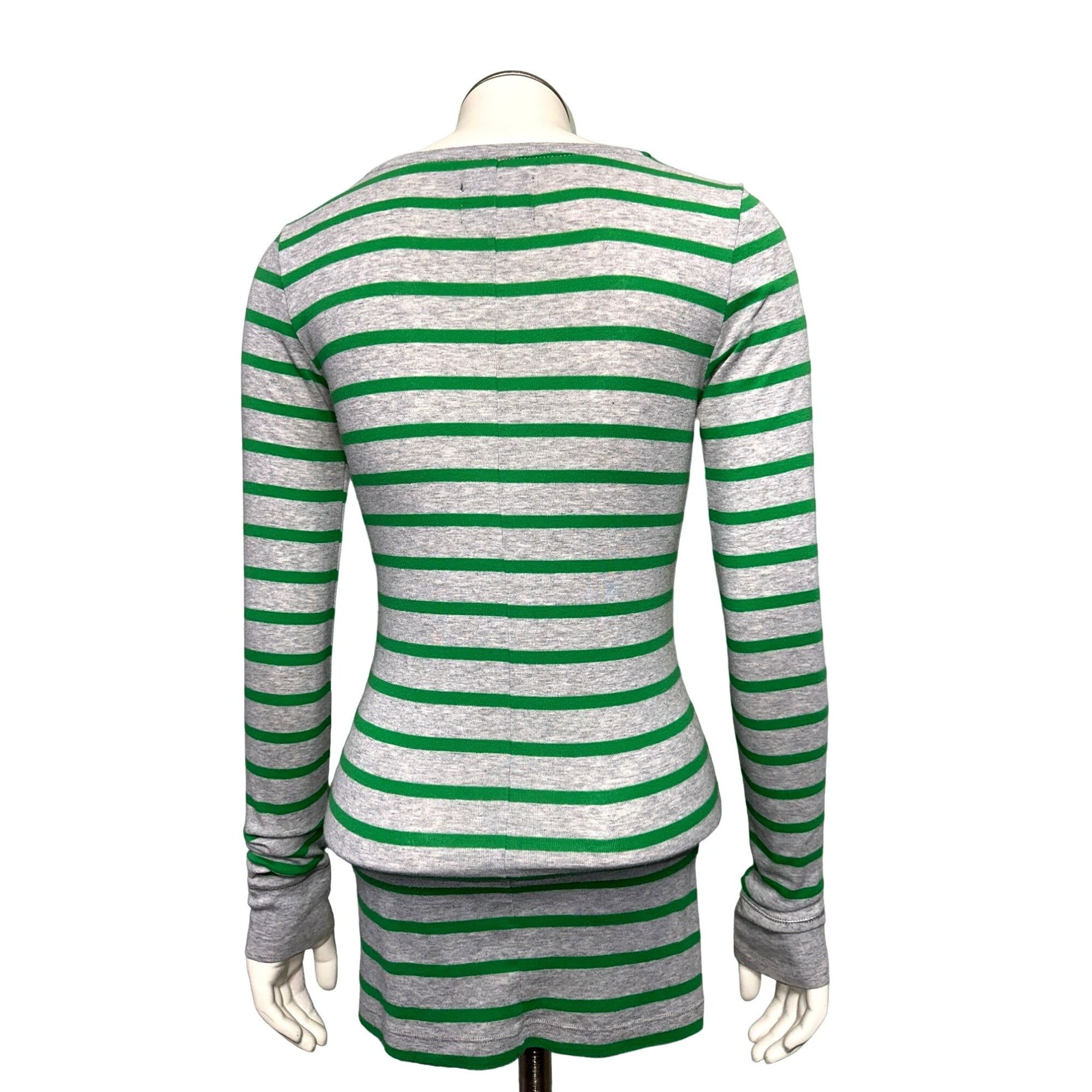 American Eagle Outfitters American Eagle Outfitters Gray Striped Kelly Green Fitted Lo Size S / US 4 / IT 40 - 3 Thumbnail