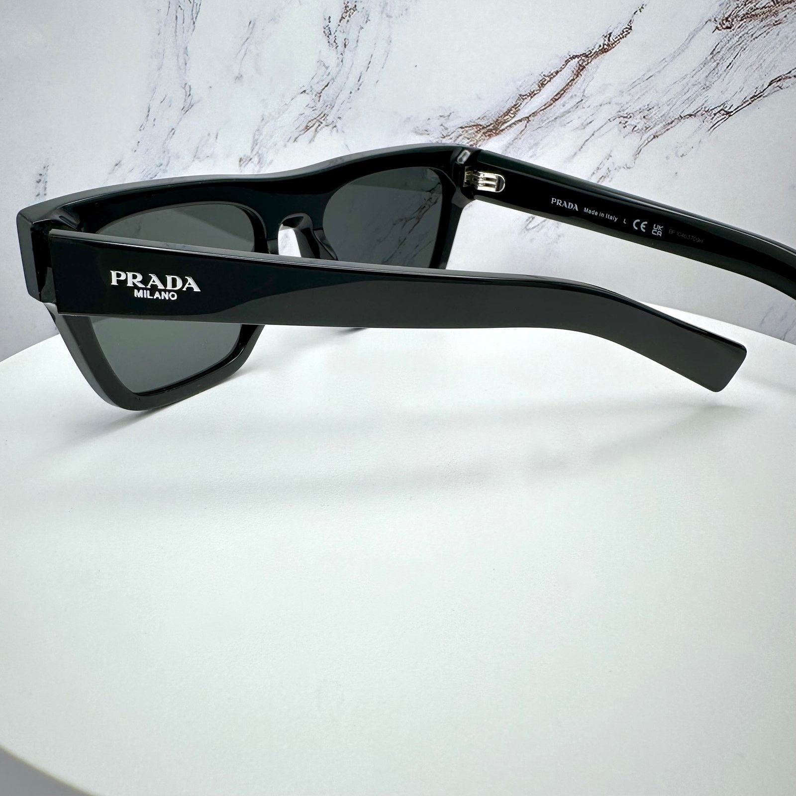 Prada NEW PRADA Sunglasses Black Square Rectangle w/ Box & Case Size ONE SIZE - 18 Thumbnail