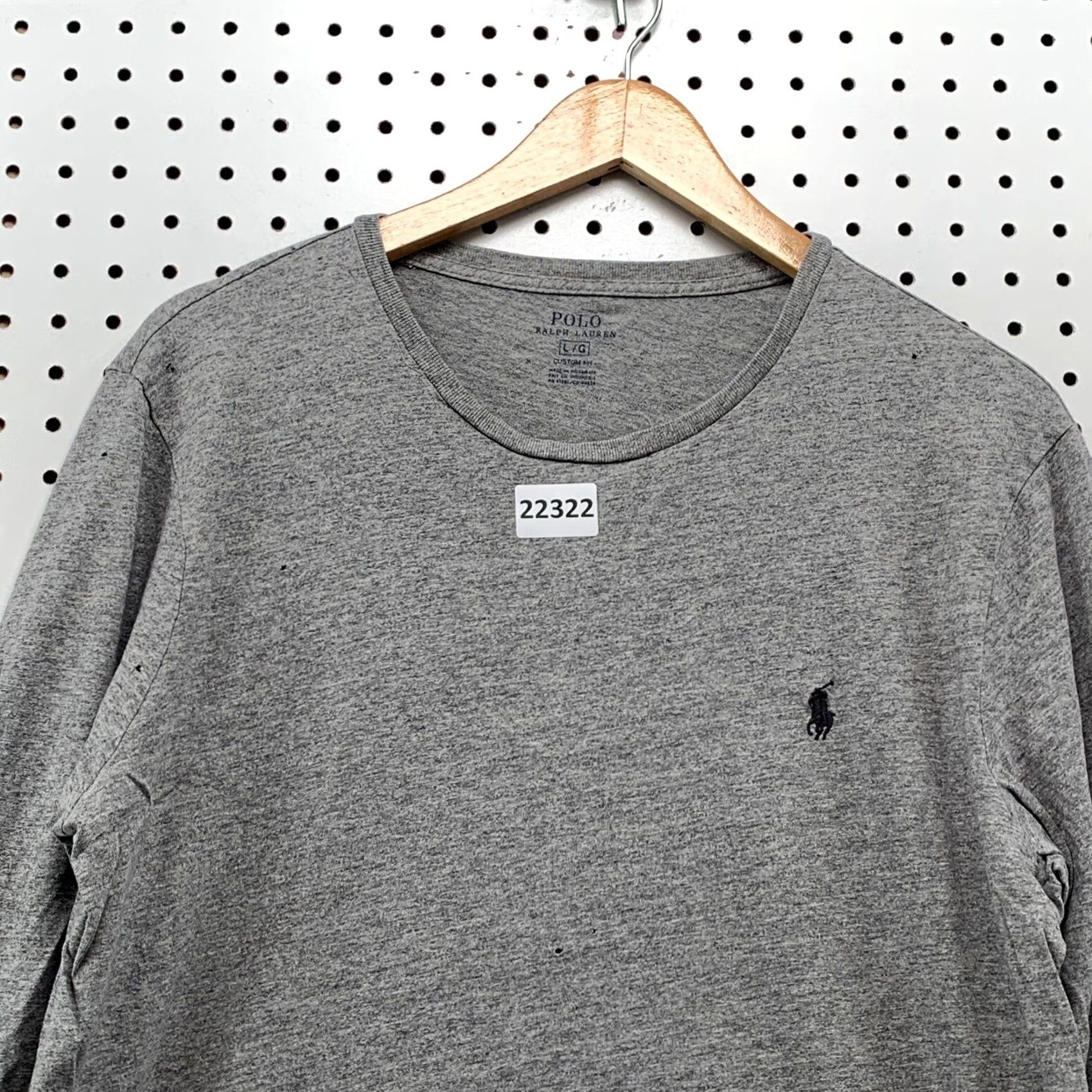 Polo Ralph Lauren Polo Ralph Lauren Shirt Mens Large Gray Black Pony Long Sleeve 20x28 Size US L / EU 52-54 / 3 - 5 Thumbnail