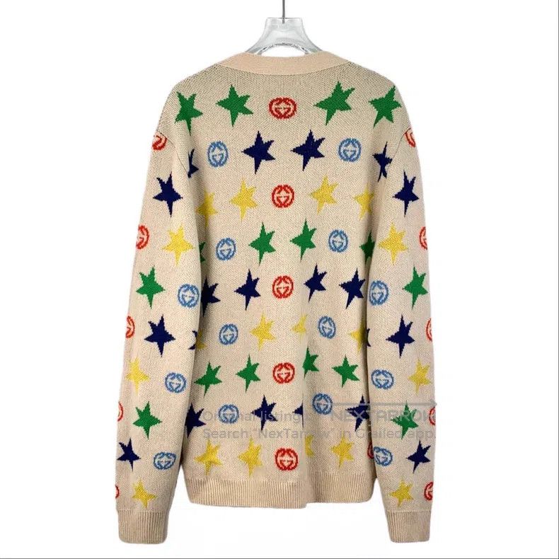 Gucci Gucci Multi-colour five-pointed star double G inlaid wool Size M / US 6-8 / IT 42-44 - 2 Thumbnail