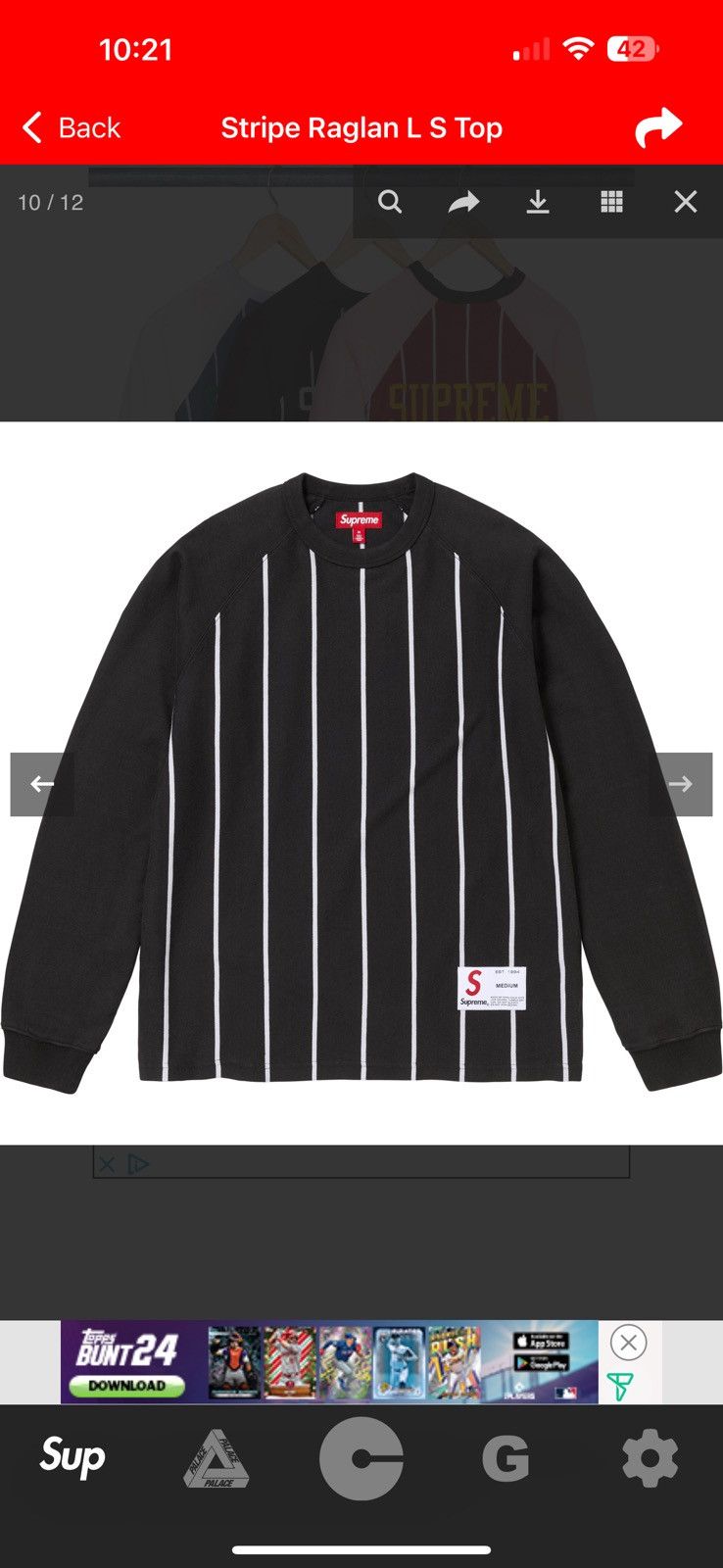 Supreme Supreme Raglan Tee Size US XXL / EU 58 / 5 - 2 Thumbnail