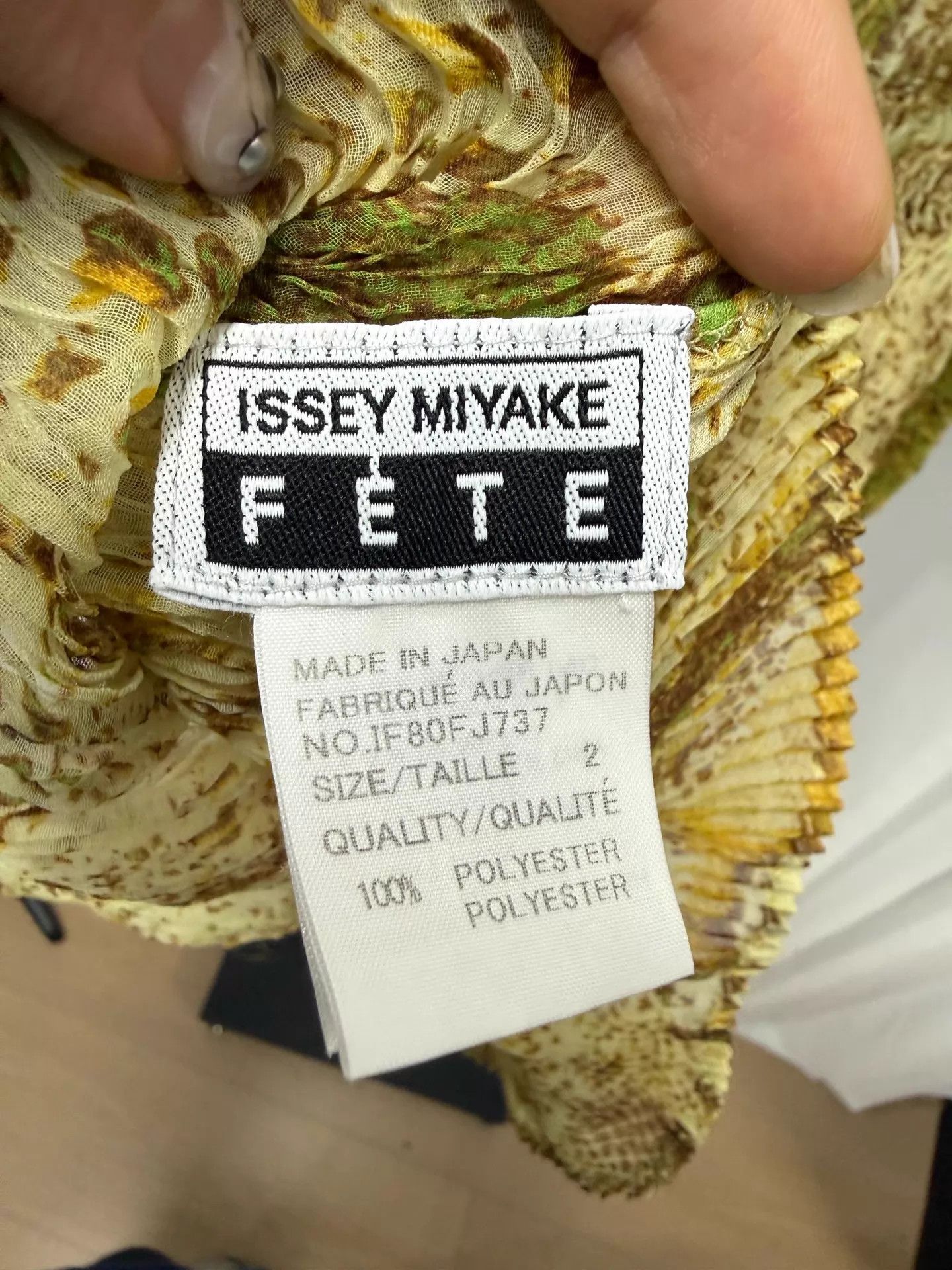 Issey Miyake Issey Miyake Fête Pleated Short Sleeve Top Rare Pattern Size M / US 6-8 / IT 42-44 - 5 Thumbnail