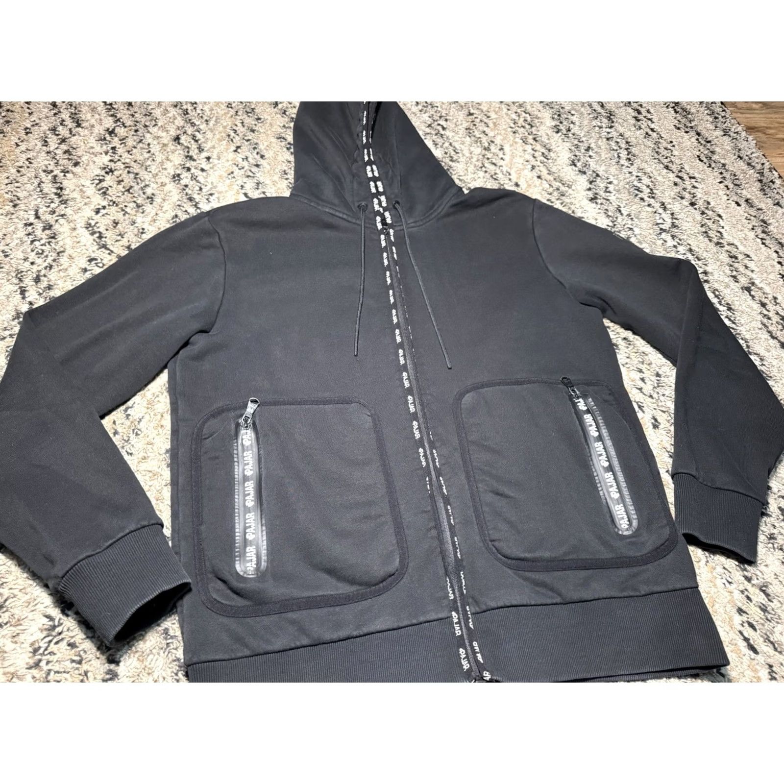 Pajar Pajar Bruce Mens Track Jacket Hooded Full Zip Black L Large Knit Size US L / EU 52-54 / 3 - 2 Thumbnail