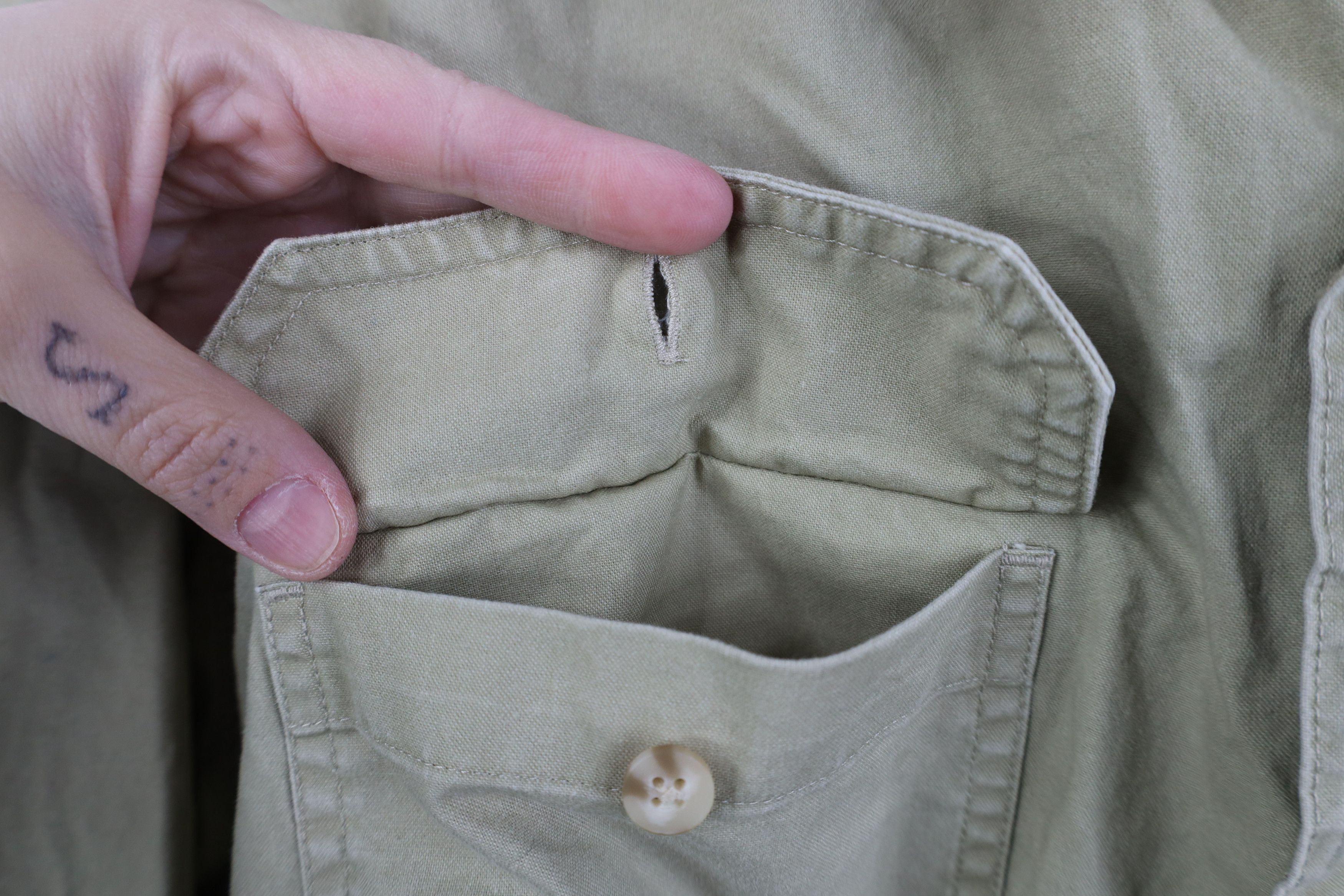 L.L. Bean Vintage 90s LL Bean Safari Bush Button Shirt Beige Cotton Size US XL / EU 56 / 4 - 6 Thumbnail
