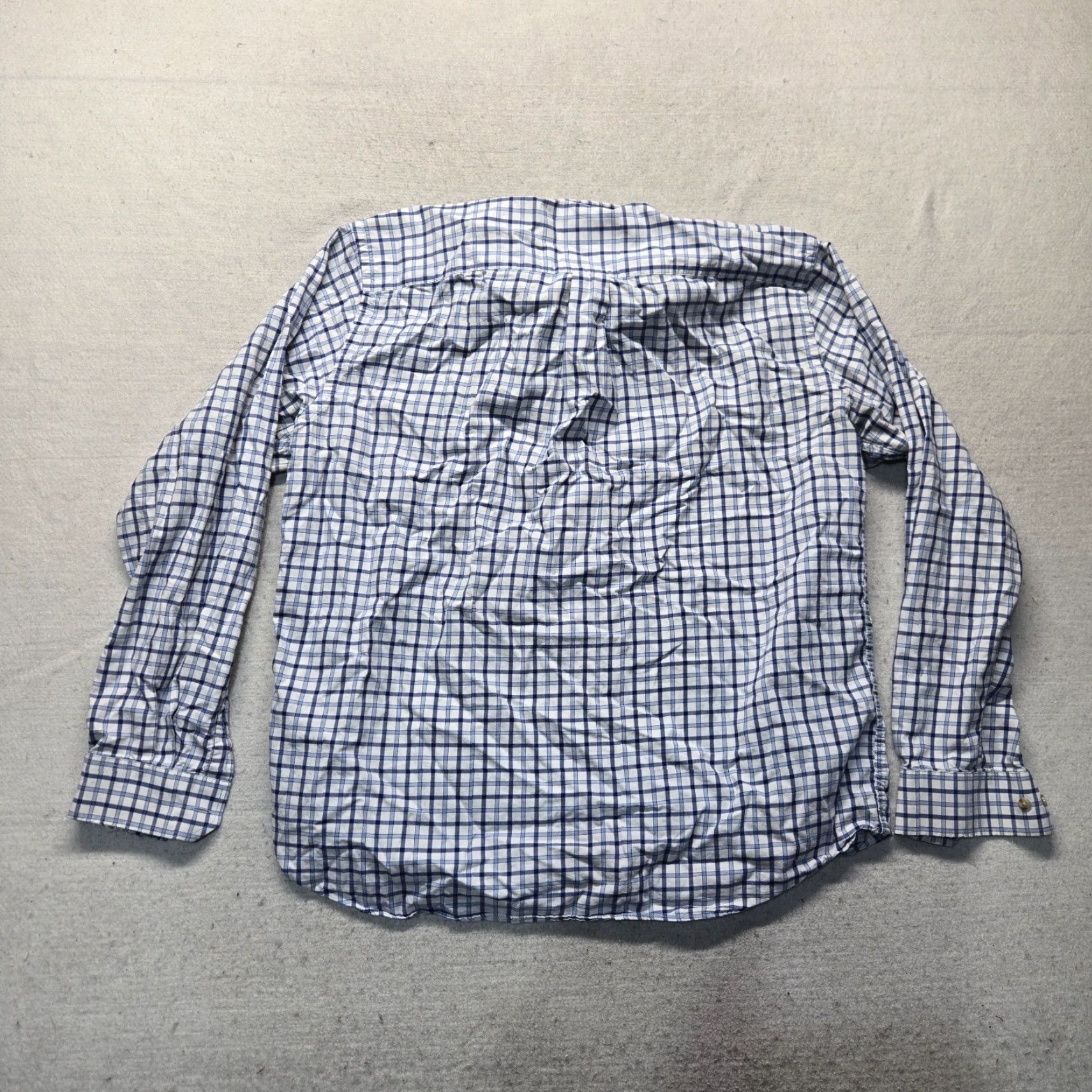 Eddie Bauer VINTAGE Eddie Bauer Shirt Blue Check Long Sleeve Regular Fit Button-Up L Shirt Mens Women? Size 42R - 8 Thumbnail