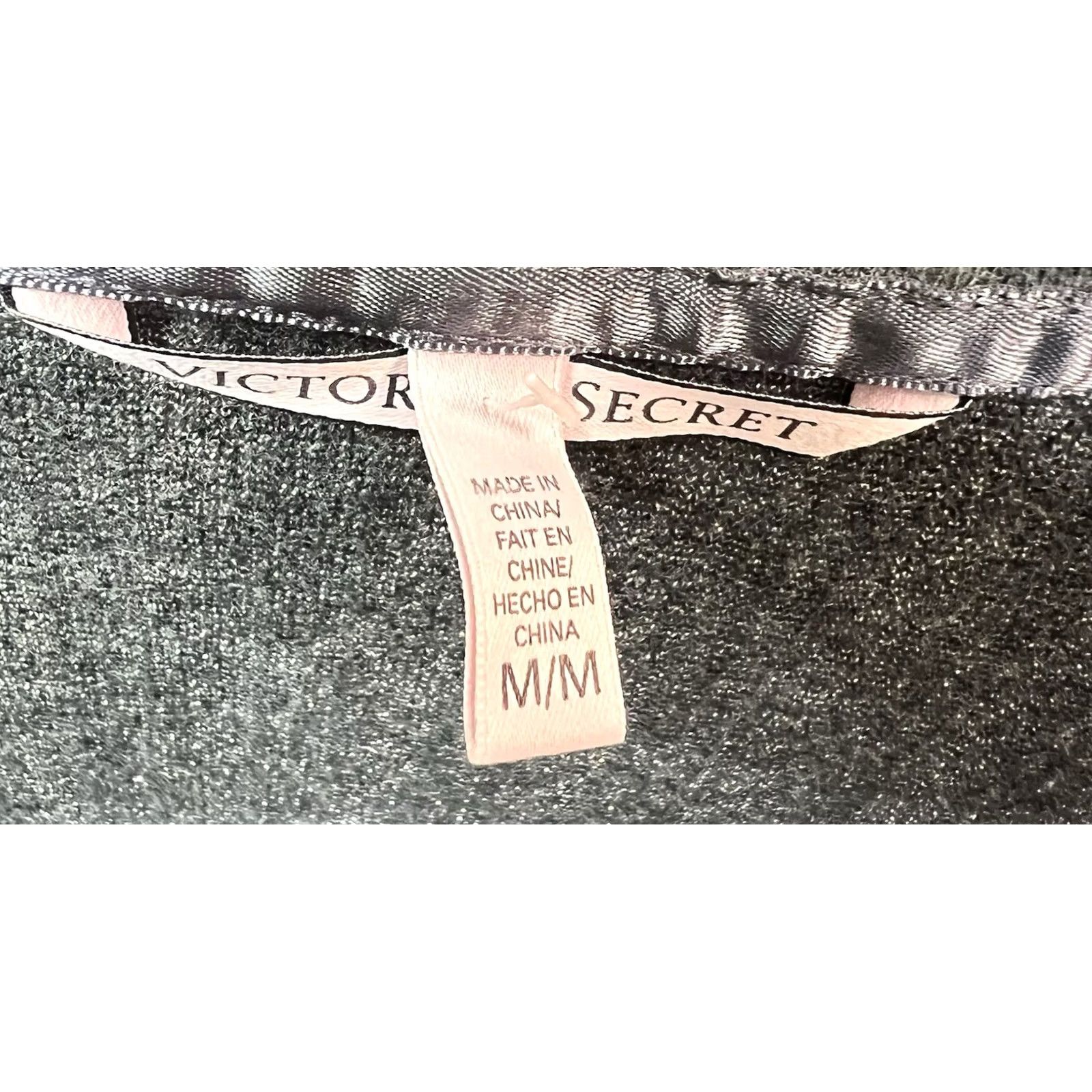 Victoria's Secret Victoria’s Secret Henley Top M Women Long Sleeve Gray Shimmer Metallic Y2K Lounge Blouse Size M / US 6-8 / IT 42-44 - 5 Thumbnail