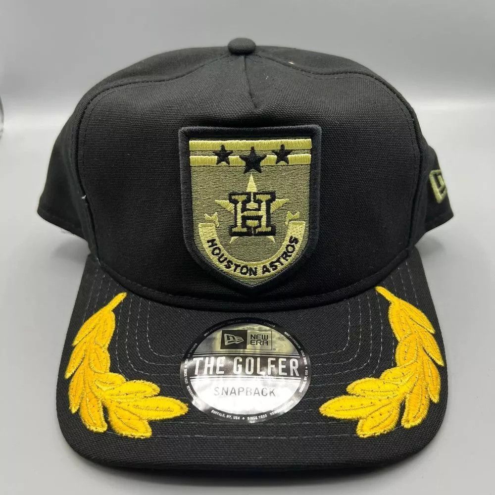 New Era Houston Astros Hat Men Military Patch The Golfer Snap Back Size ONE SIZE - 1 Thumbnail