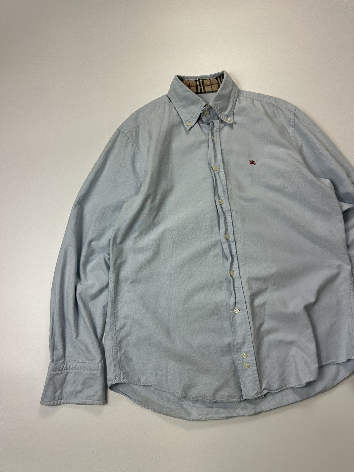 Burberry Burberry Casual Shirt Red Logo Classic Fit Size US L / EU 52-54 / 3 - 5 Thumbnail