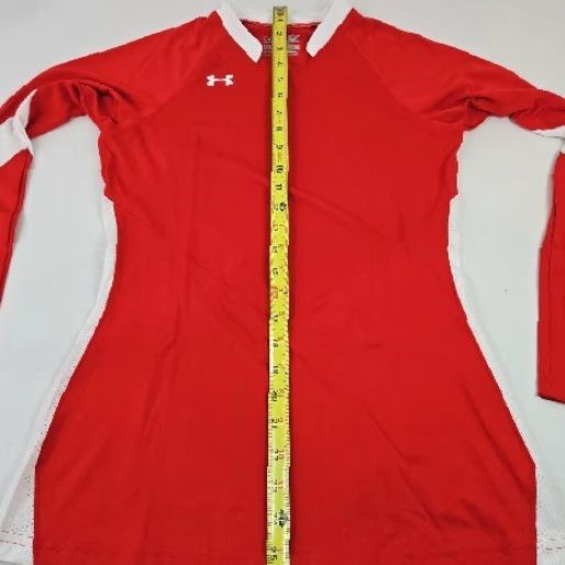 Under Armour Under Armour Volleyball T Shirt Women's S Red Long Sleeve HeatGear Fitted Size S / US 4 / IT 40 - 7 Thumbnail