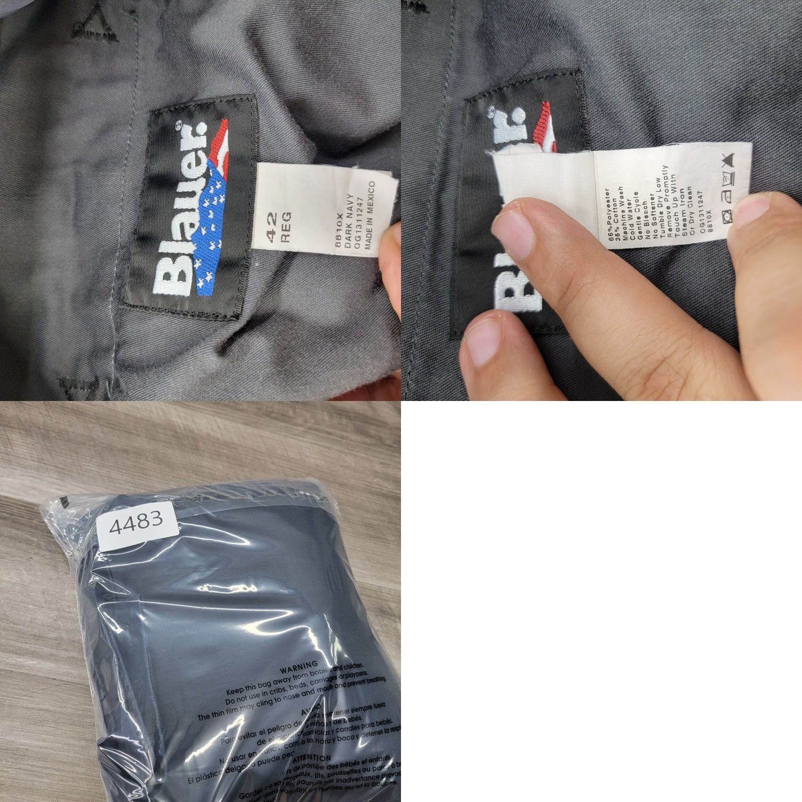 Vintage Blauer Pants Mens 42 Regular Blue Cargo Pockets Straight 8810X Size US 42 / EU 58 - 9 Thumbnail