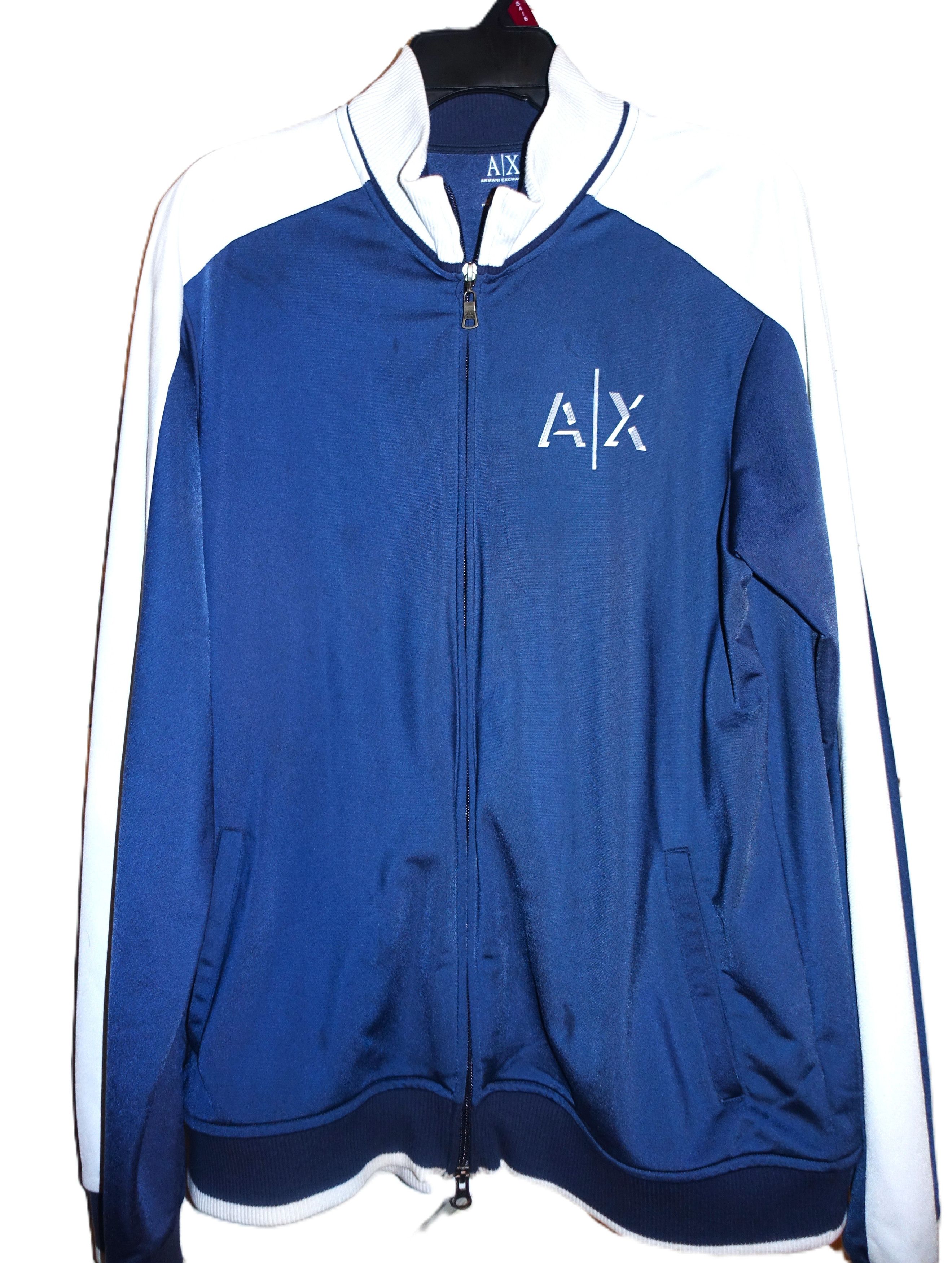 Armani Exchange Armani Exchange Navy Blue White Jacket L Size US L / EU 52-54 / 3 - 5 Thumbnail