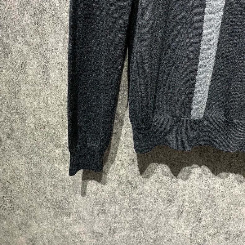 Givenchy Givenchy Black and Grey Striped Wool Knit Sweater 2506-Next Size US L / EU 52-54 / 3 - 4 Thumbnail