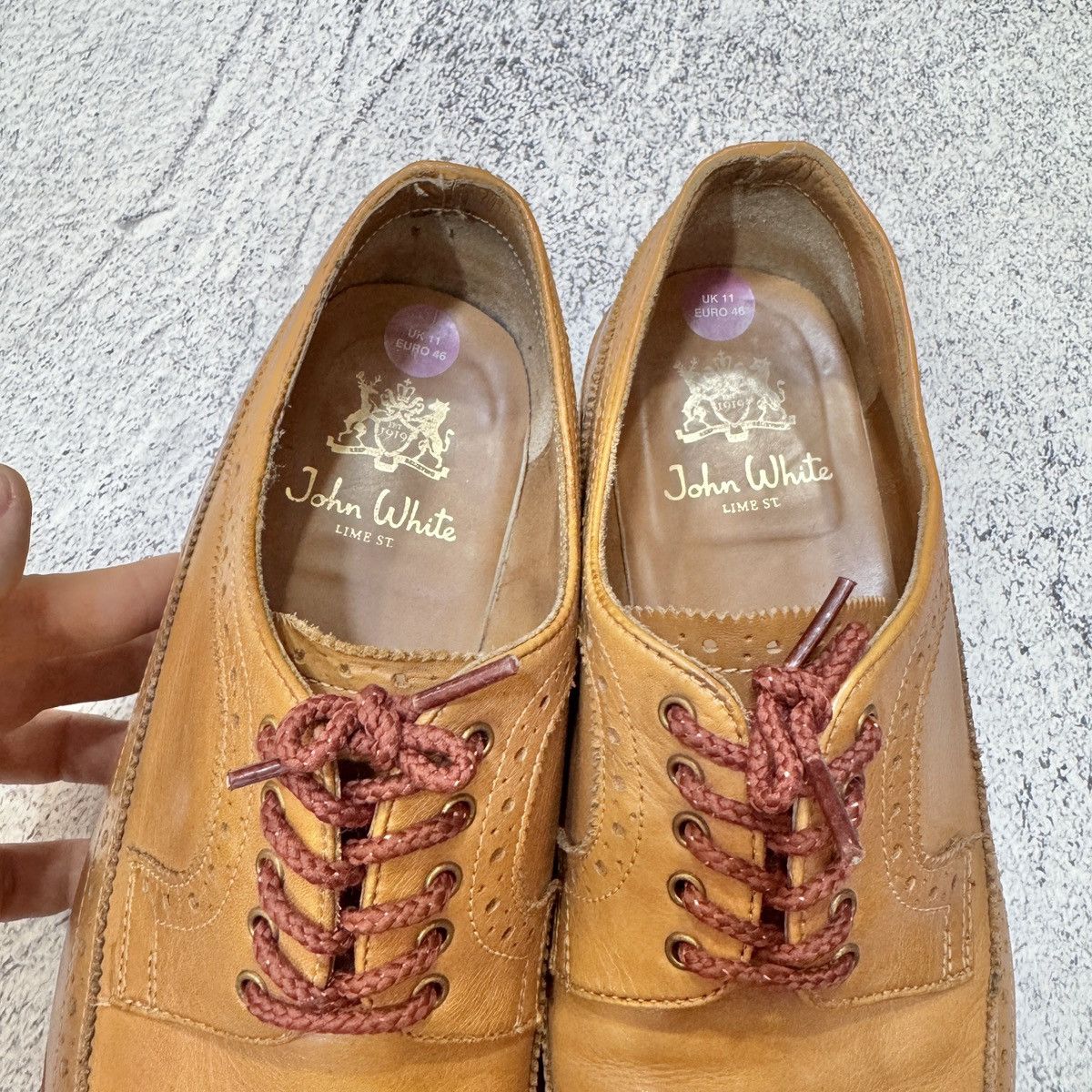 Other John White Tan Brown Welted Brogues US11.5 UK11 EU46 29.5cm Size US 11.5 / EU 44-45 - 14 Thumbnail
