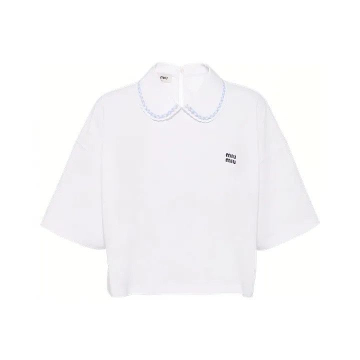 Miu Miu Miu Miu Short Sleeve Collared Top 0079 Size M / US 6-8 / IT 42-44 - 1 Thumbnail