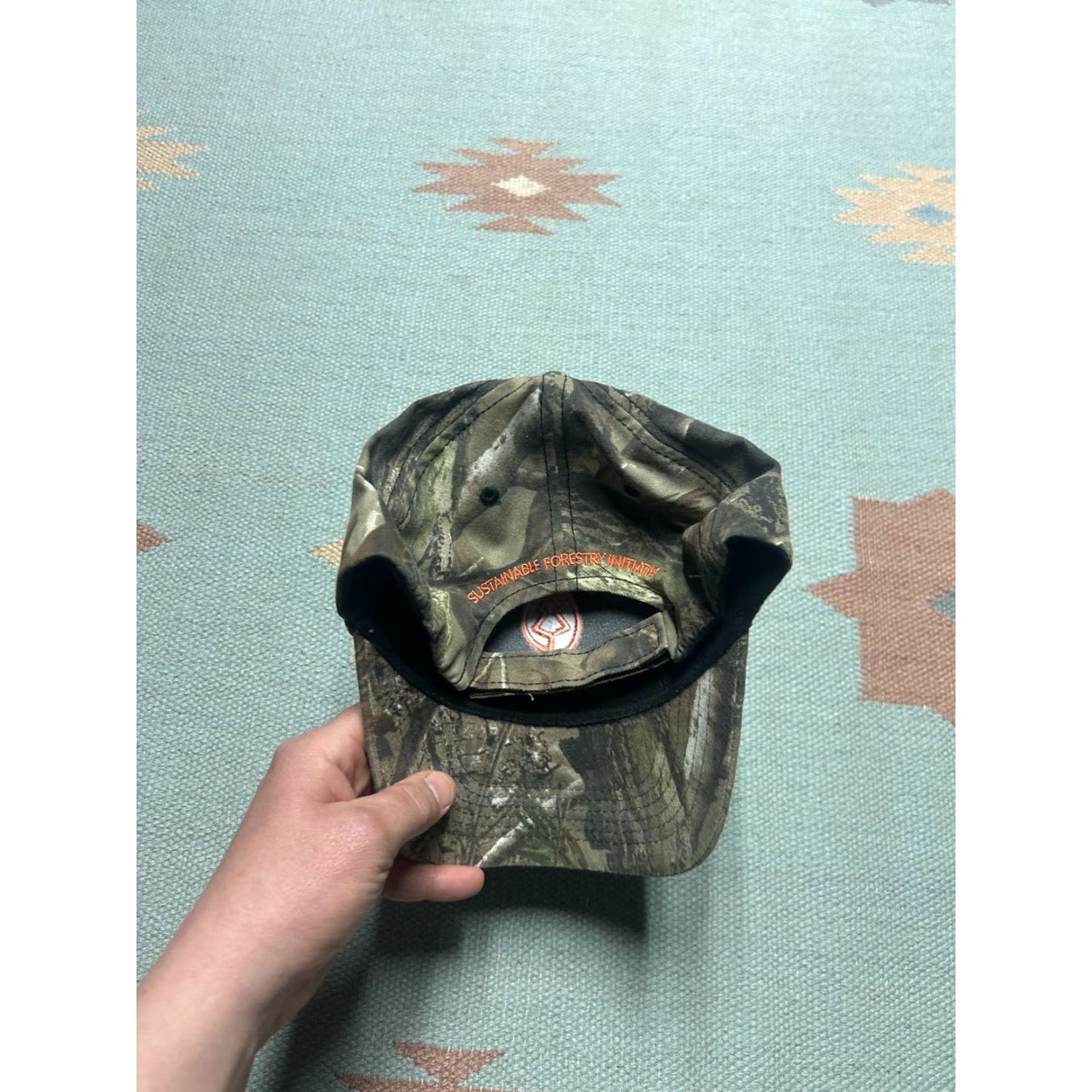 Vintage VINTAGE Unbranded Hat Camouflage Strapback Baseball Cap Nature Adjustable Mens Size ONE SIZE - 4 Thumbnail