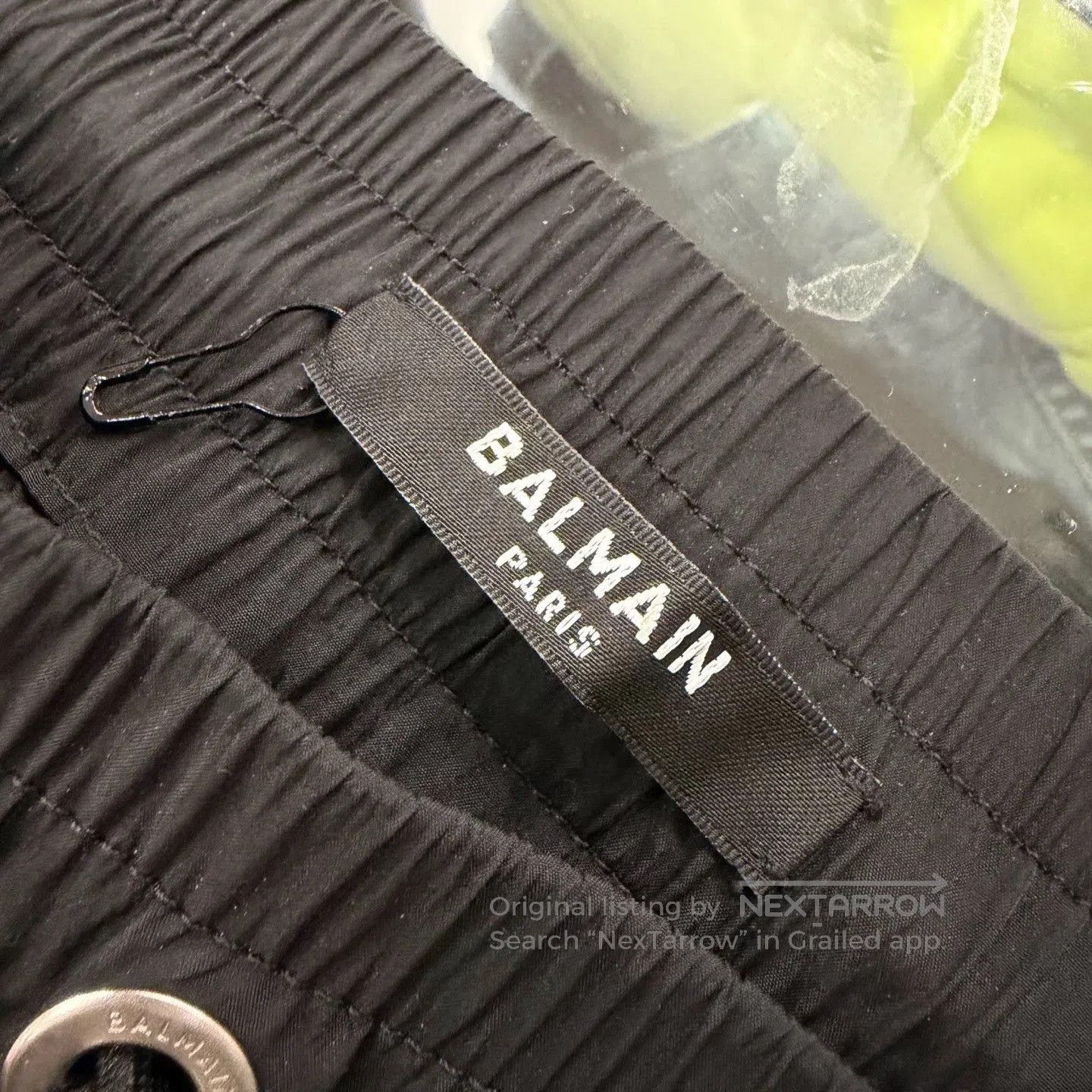 BALMAIN Black Nylon Pants.