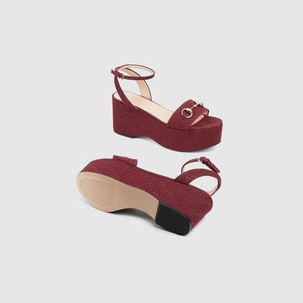 Gucci o1loc1c0326 794718 Women's Horsebit Flatform Sandals Size US 11.5 / IT 41.5 - 2 Thumbnail
