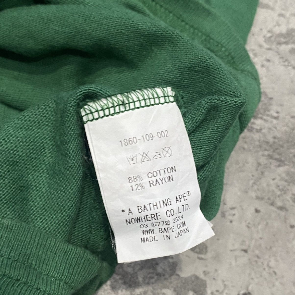 Bape Bape Green Baseball Tshirt Size US M / EU 48-50 / 2 - 3 Thumbnail