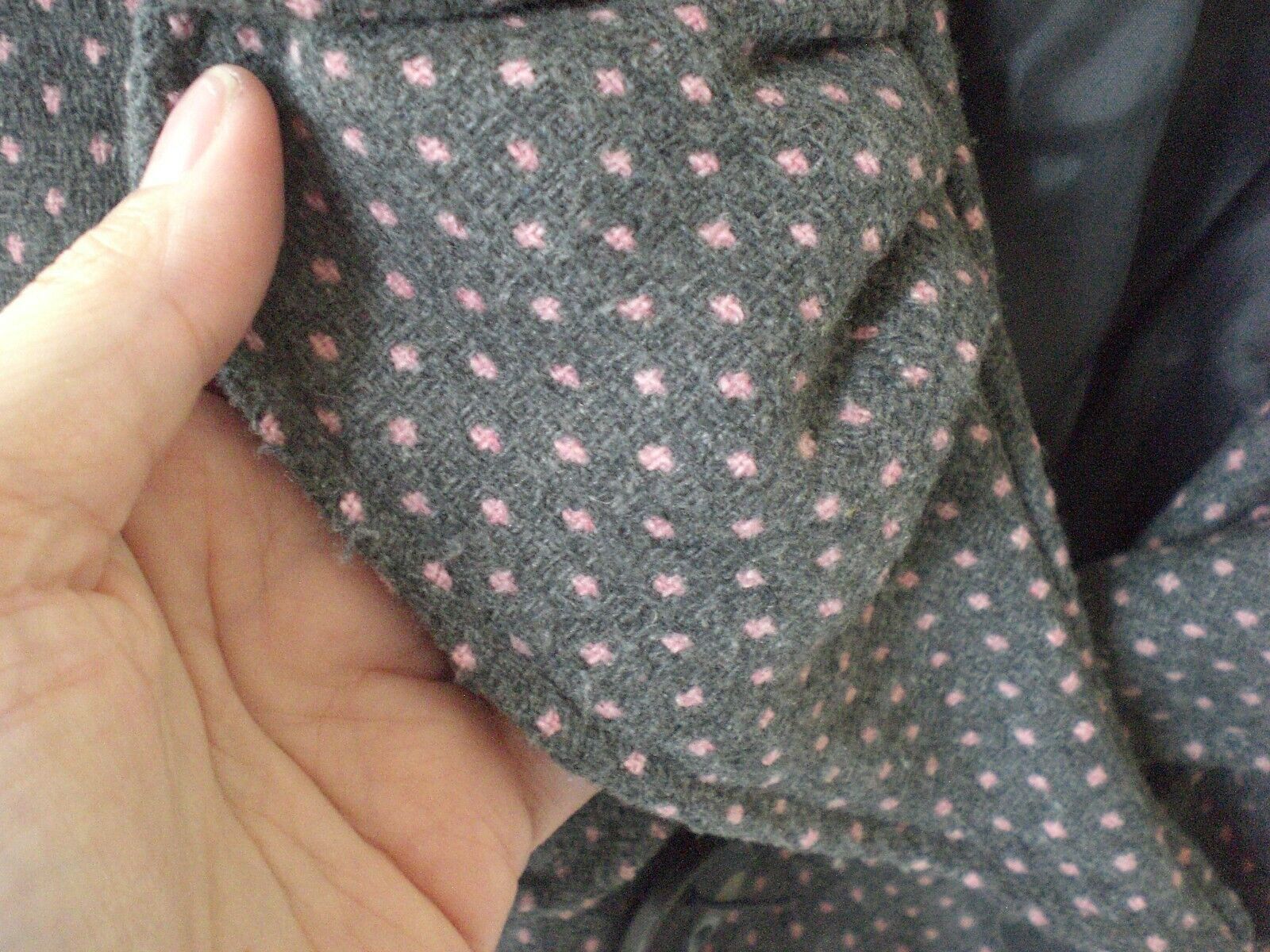 Other Wet Seal Jacket Coat Gray with Pink Dots LARGE Size L / US 10 / IT 46 - 3 Thumbnail