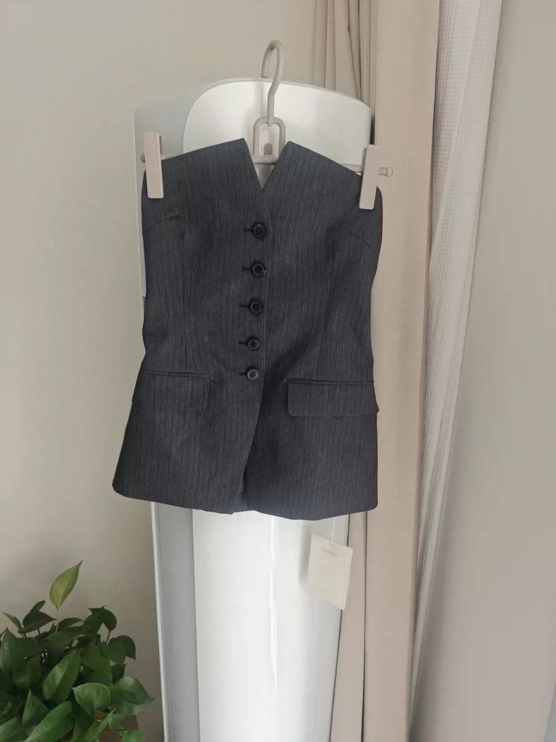 Our Legacy our legacyClassic grey striped suit bra 2505-Nextarrow Size US M / EU 48-50 / 2 - 1 Thumbnail