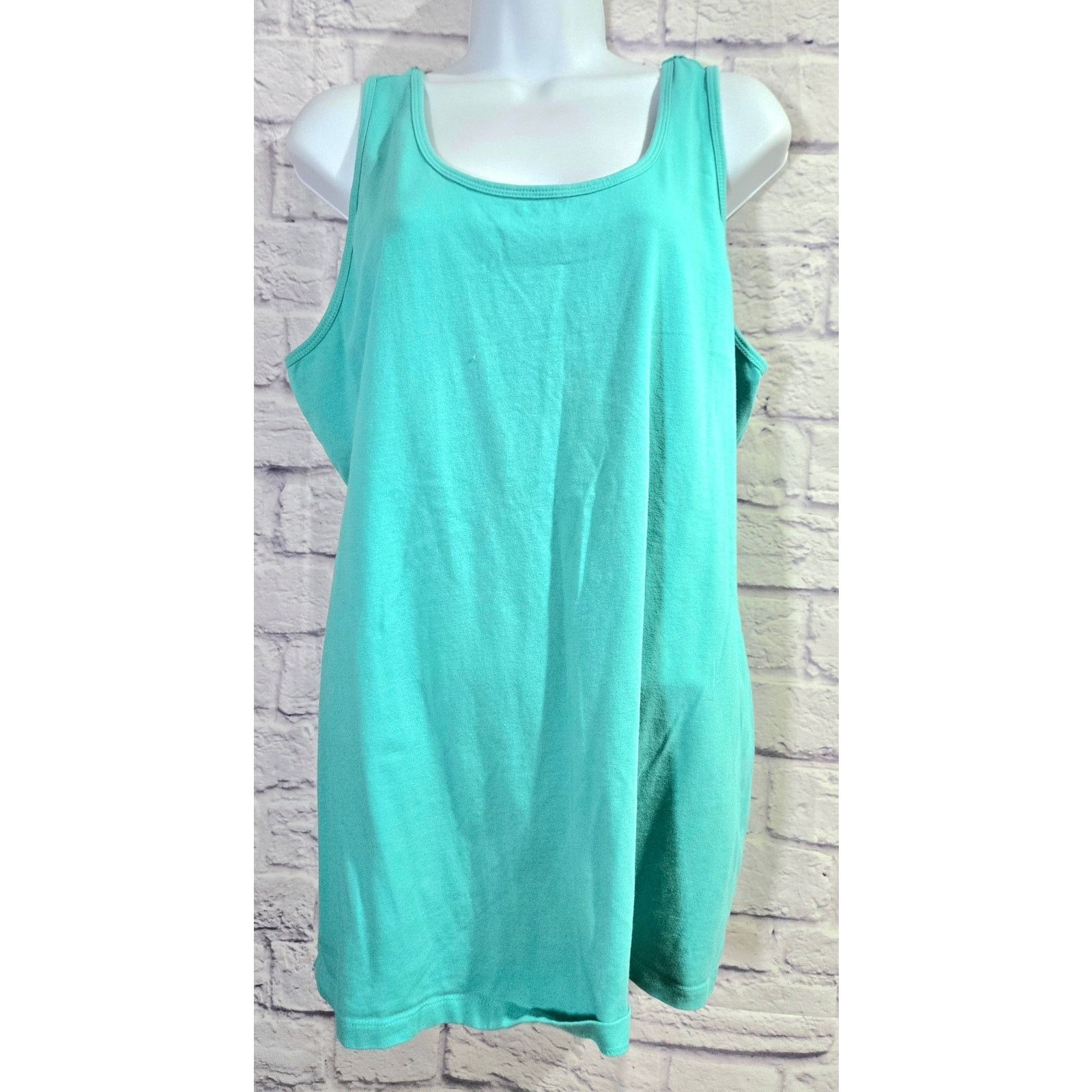 Other Maurices Blue Green Sleeveless Tank Top 1 1X Plus Soft Size XXL / US 16-18 / IT 52-54 - 1 Thumbnail