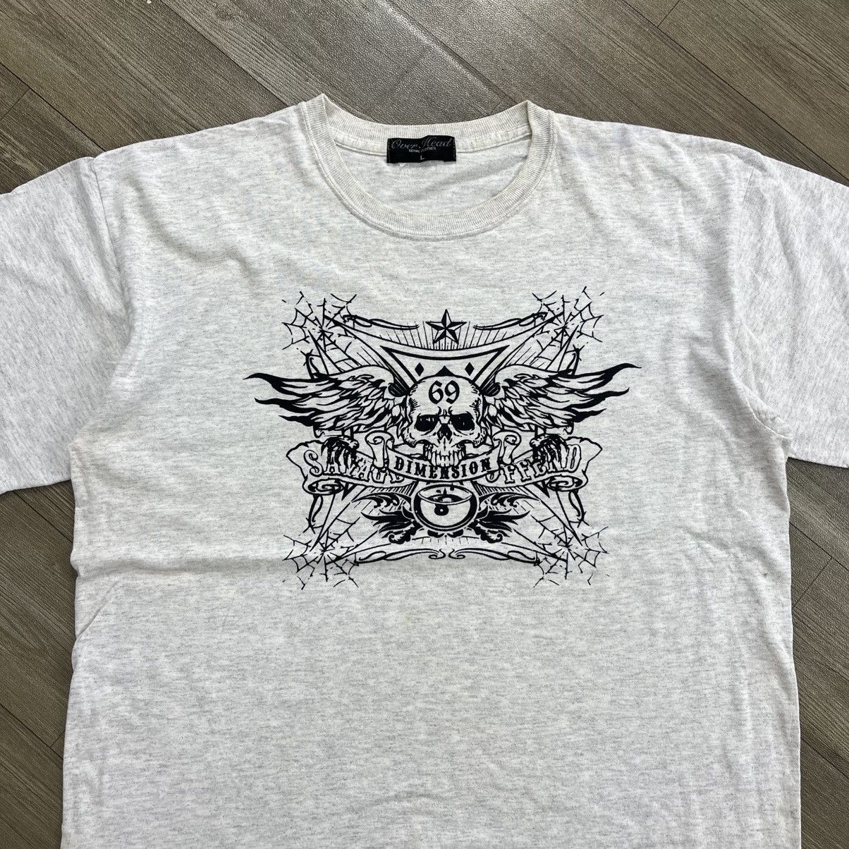 Japanese Brand 2000s Overhead Dimention Skulls Grunge Lgb Style Tee Size US L / EU 52-54 / 3 - 2 Thumbnail