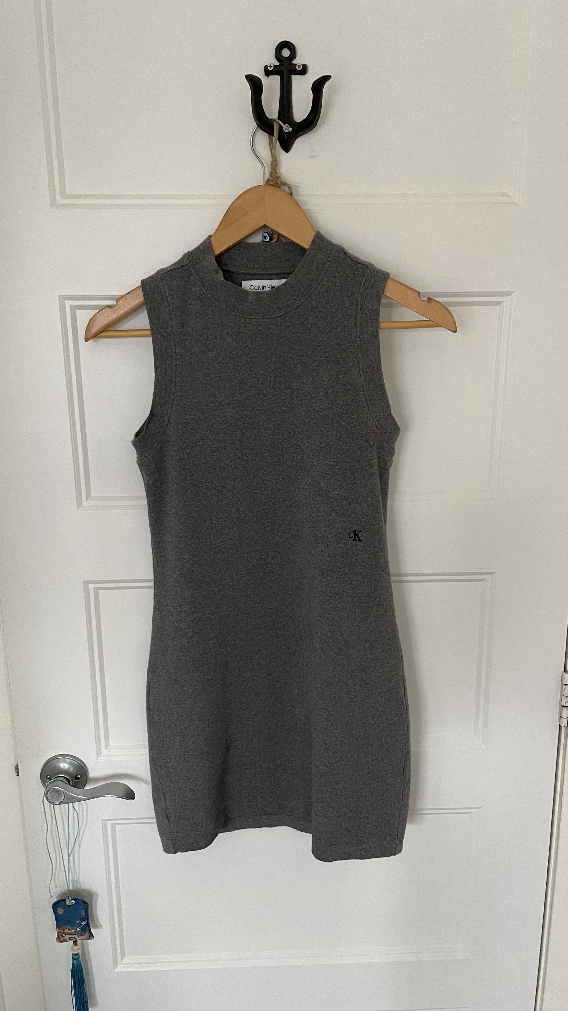 Calvin Klein GREY MINI BODYCON DRESS CALVIN KLEIN (XS) Size XS / US 0-2 / IT 36-38 - 1 Thumbnail