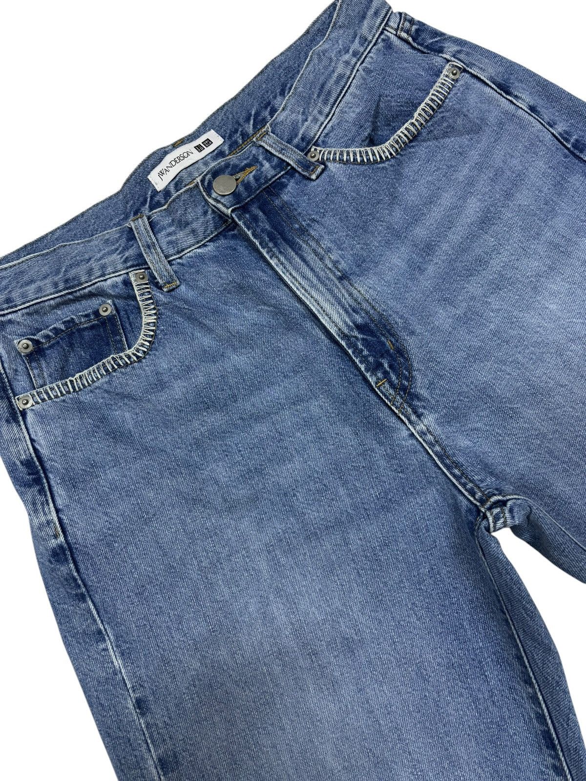 JW Anderson × Japanese Brand × Kaihara Denim Vintage J.W. Andersons X Uniqlo Blue Washed Jeans Size US 30 / EU 46 - 3 Thumbnail