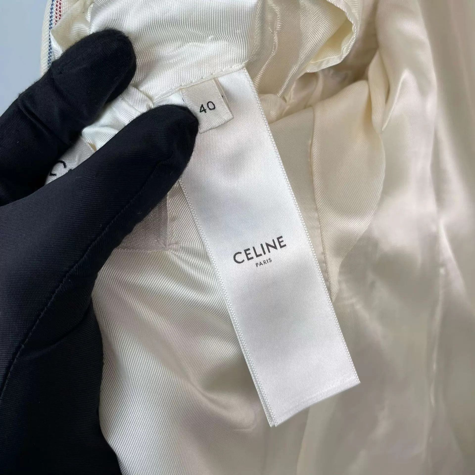 Celine Celine 97 New Ivory Cotton Women's Blazer 40 Size S / US 4 / IT 40 - 5 Thumbnail