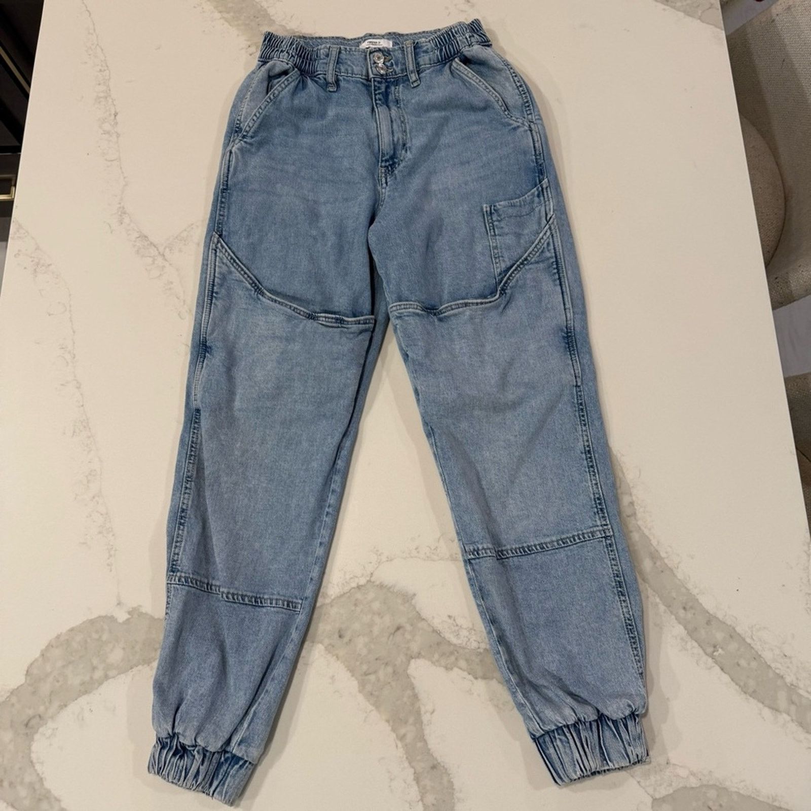 Forever 21 Forever 21 Premium Baggy Cargo Denim Jean Jogger Women Small Size 27" / US 4 / IT 40 - 1 Thumbnail